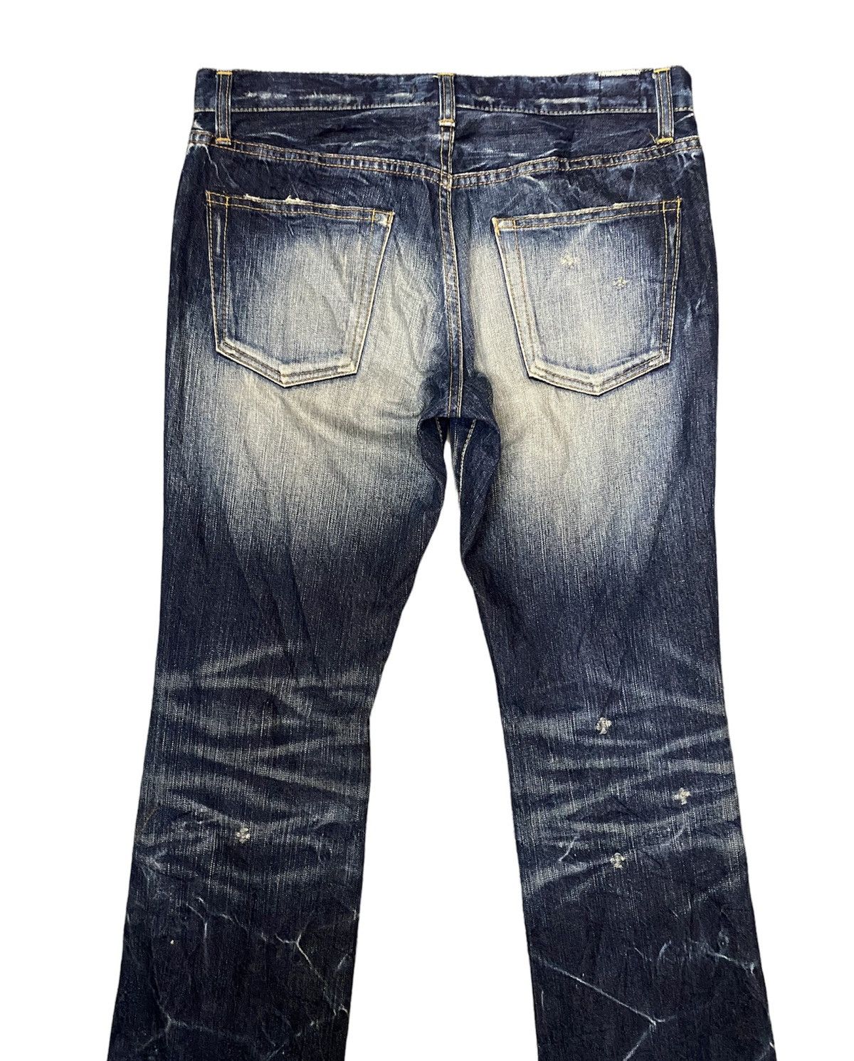Japanese Brand Distressed BLUE WAY Men’s Flare Bottom Jeans Size US 32 / EU 48 - 12 Thumbnail