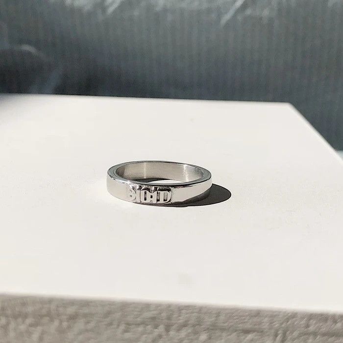 Jewelry × Vintage Fashion Couple Silver Ring Size ONE SIZE - 1 Thumbnail