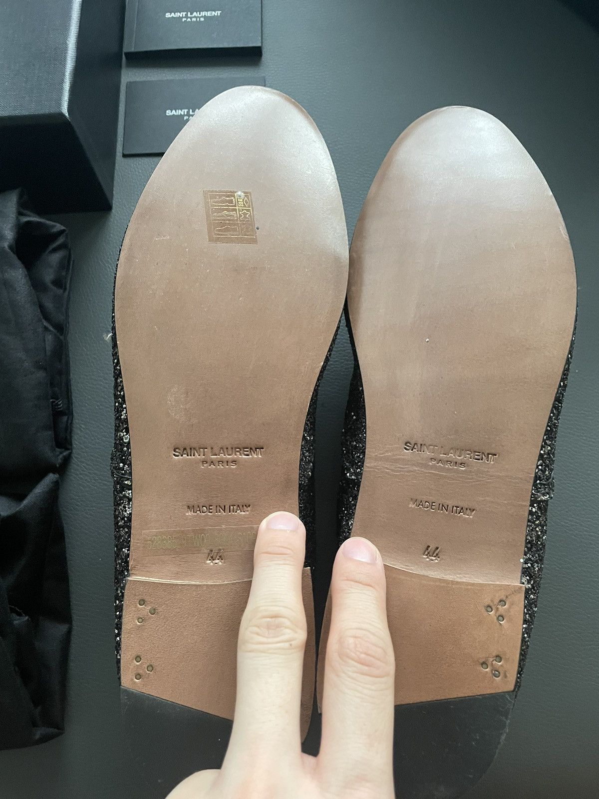 Saint Laurent Paris $1,250 BrandNew Super Rare Runway Glitter Galaxy Laceup Shoe Size US 11 / EU 44 - 8 Thumbnail