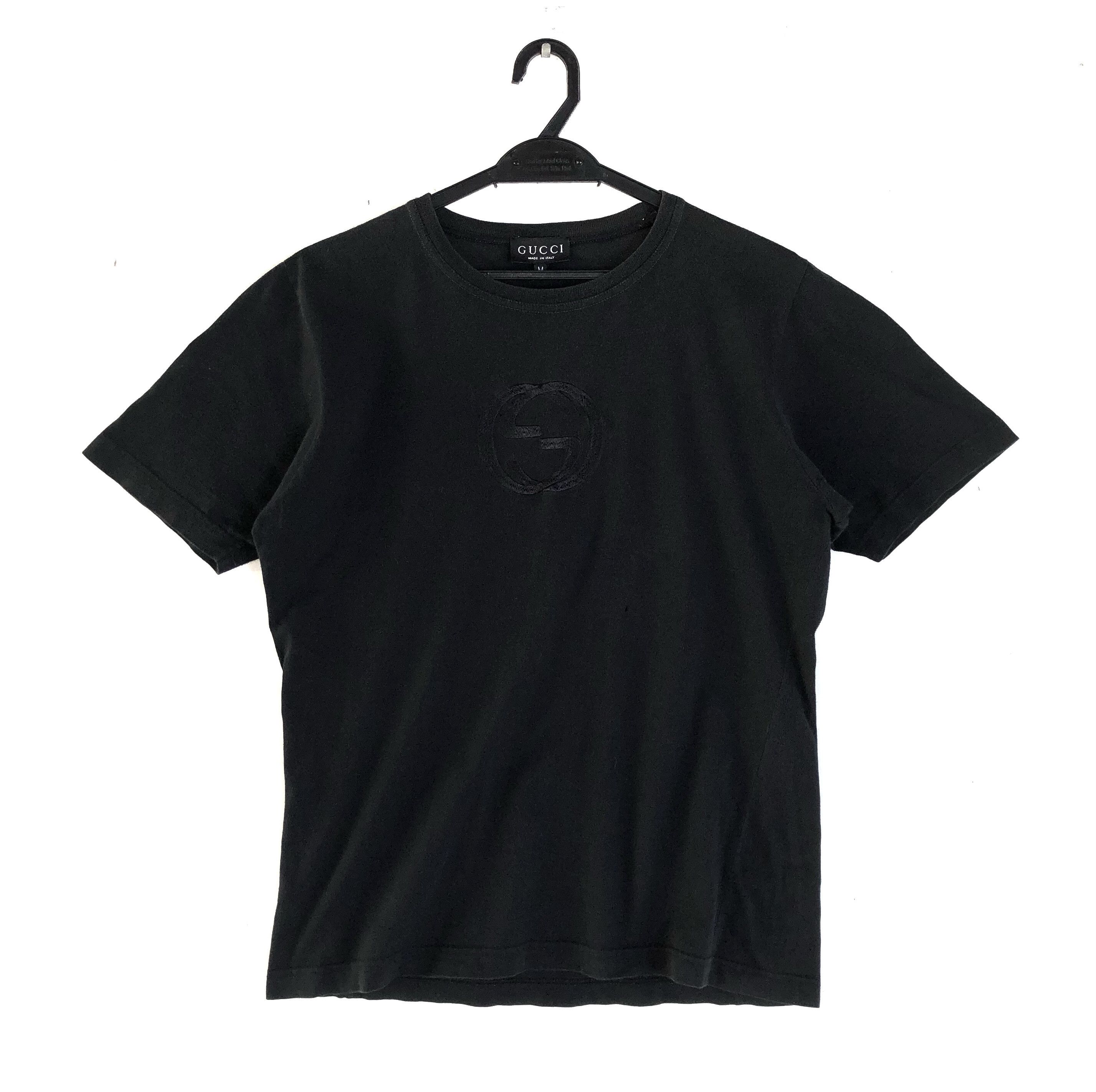 Gucci CLASSIC GUCCI ALL BLACK SLIMFIT EMBROIDERED LOGO TEE Size US M / EU 48-50 / 2 - 2 Thumbnail