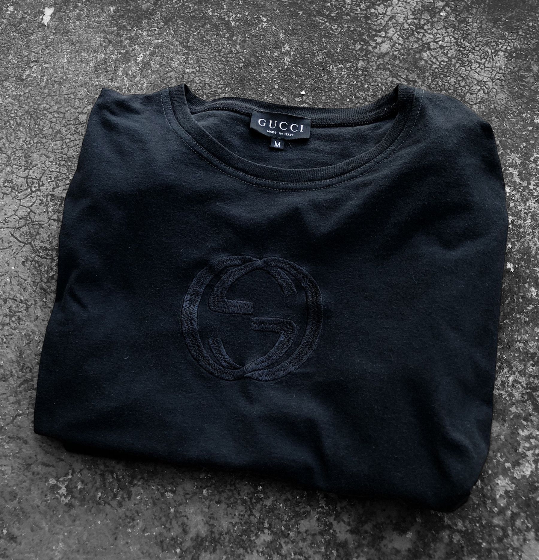 Gucci CLASSIC GUCCI ALL BLACK SLIMFIT EMBROIDERED LOGO TEE Size US M / EU 48-50 / 2 - 1 Thumbnail