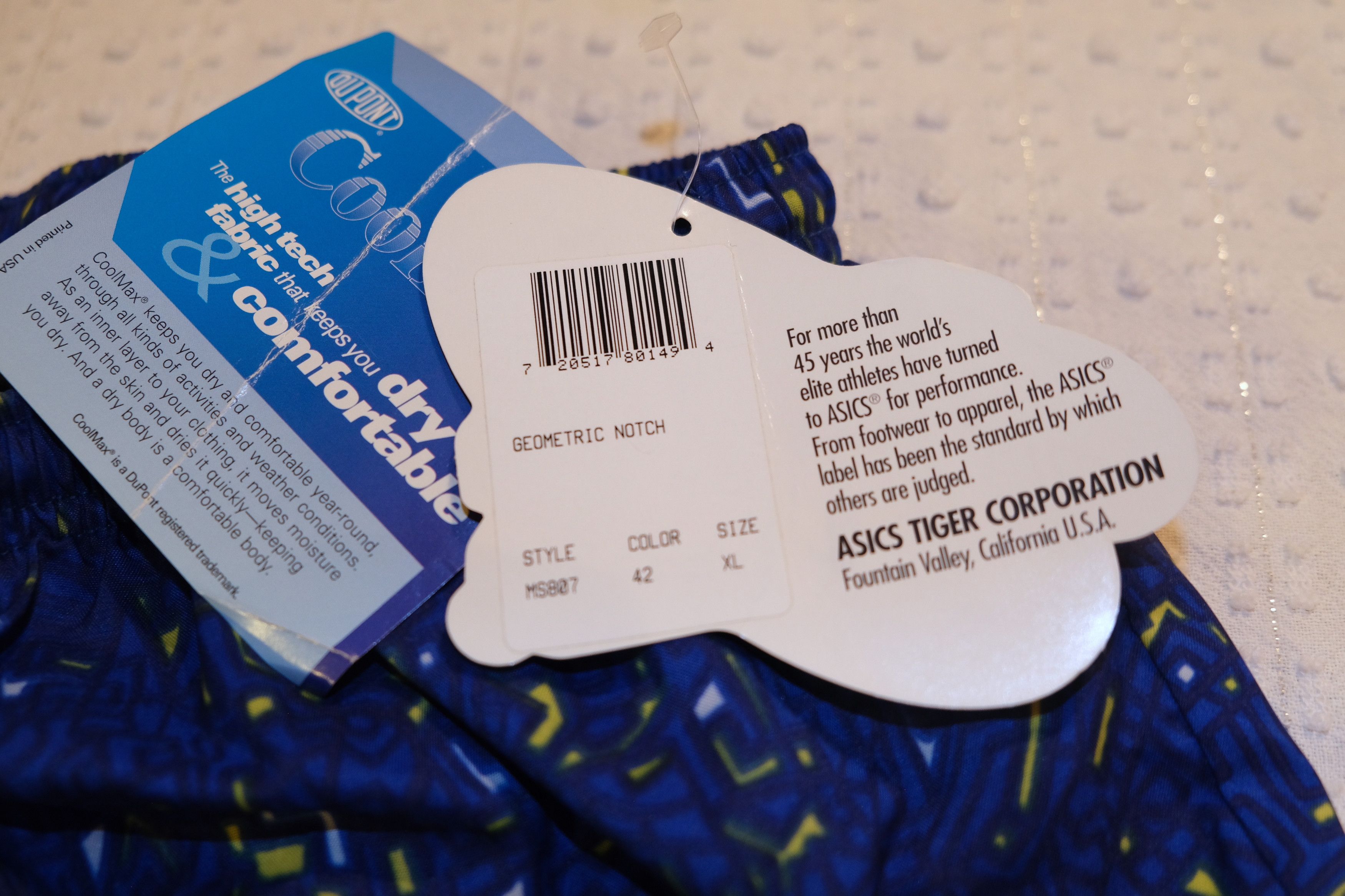 Asics NEW W TAGS Blue Patterned Asics Swim Trunks Bathing Suit XL Size US 34 / EU 50 - 6 Thumbnail