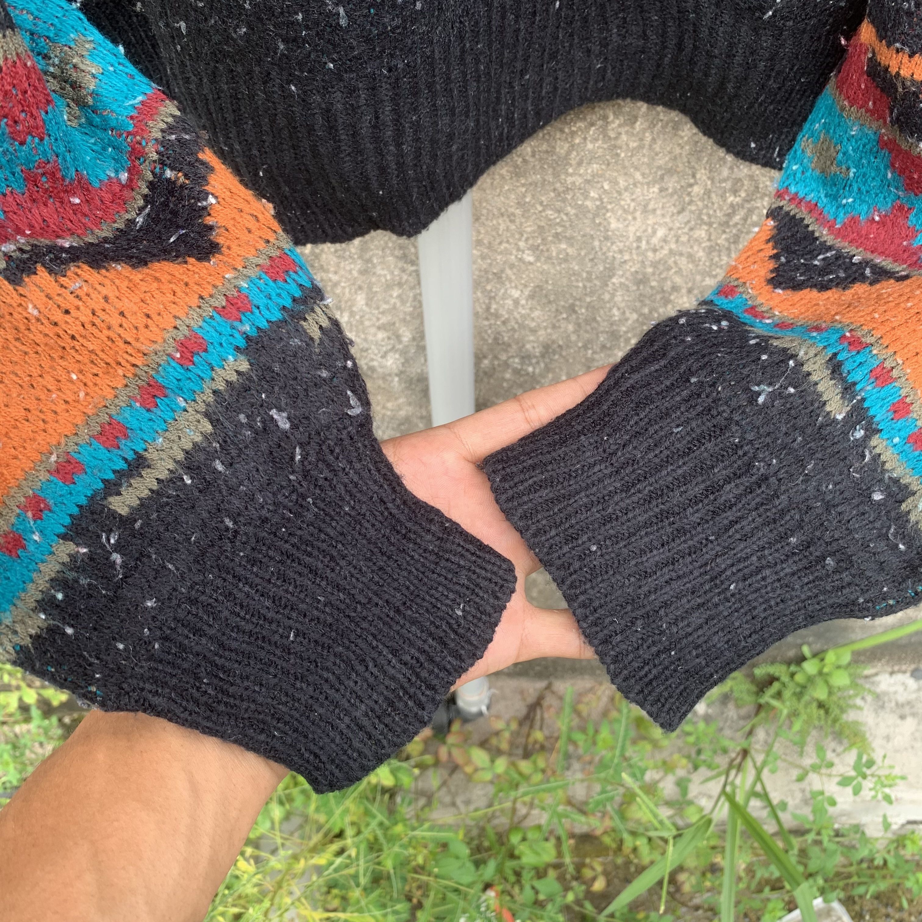 Vintage VERY RARE‼️Japanese Knit Navajo Jumper Arts Baggy Sweater Size US L / EU 52-54 / 3 - 6 Thumbnail