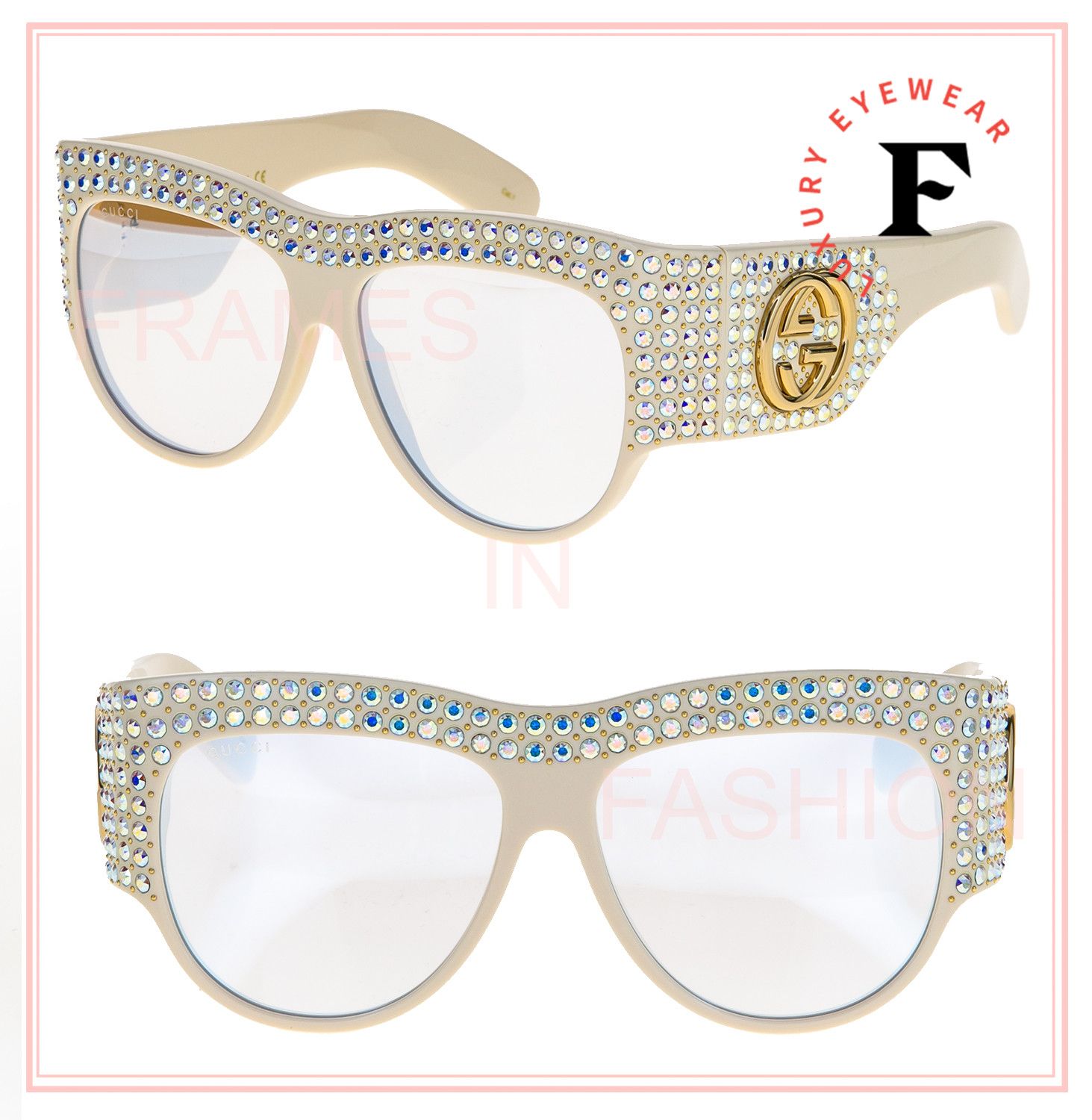 Gucci Gucci Ivory Hollywood Forever White Black Gg0481 