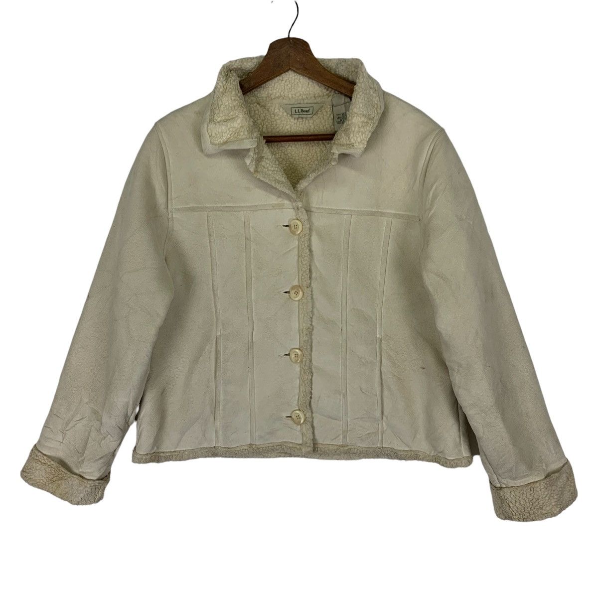 L.L. Bean Vintage LL.Bean Leather Wool Jacket Size US S / EU 44-46 / 1 - 1 Thumbnail