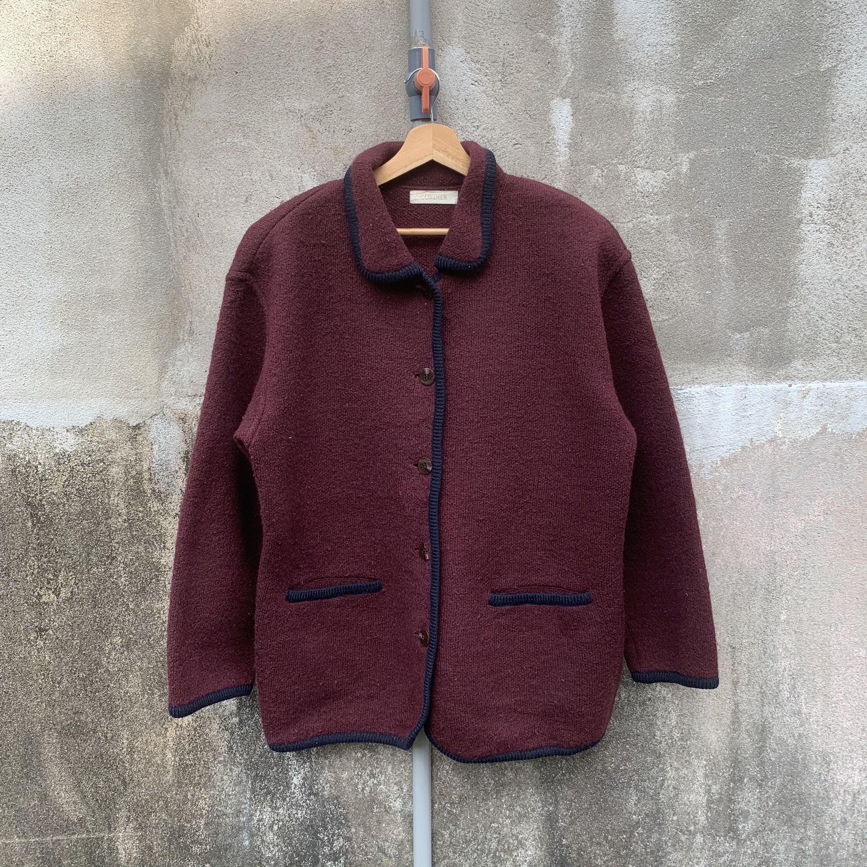 Aran Isles Knitwear Vintage CORDIER Cardigan Double Breast Sweater Jacket Size US L / EU 52-54 / 3 - 2 Thumbnail