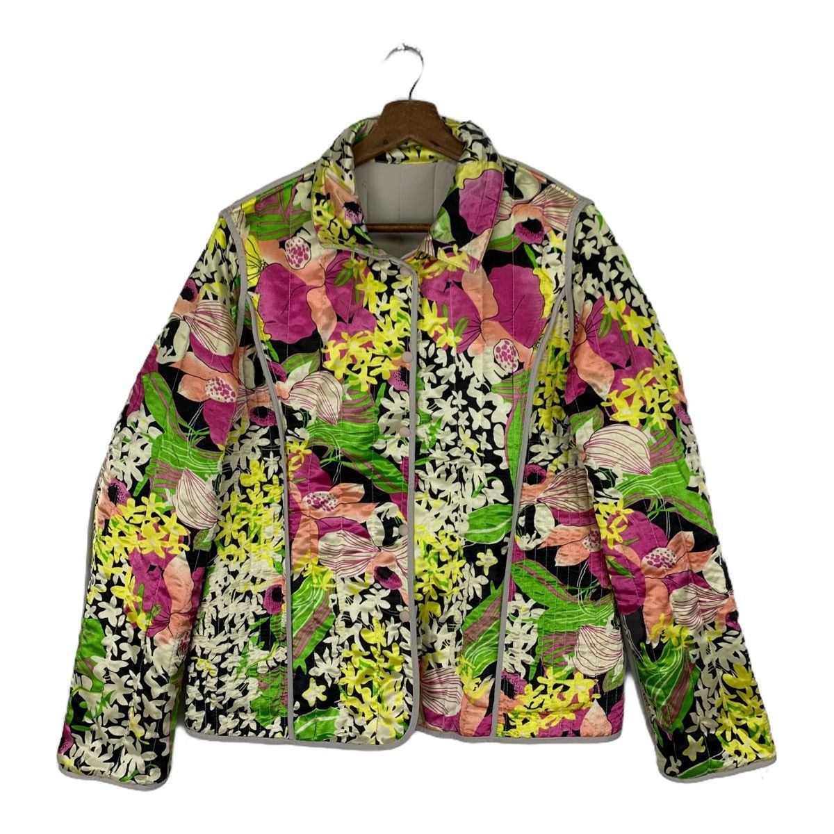 Japanese Brand Vintage Grip Japan Fullprint Flower Riversible Light Jacket Size US M / EU 48-50 / 2 - 1 Thumbnail