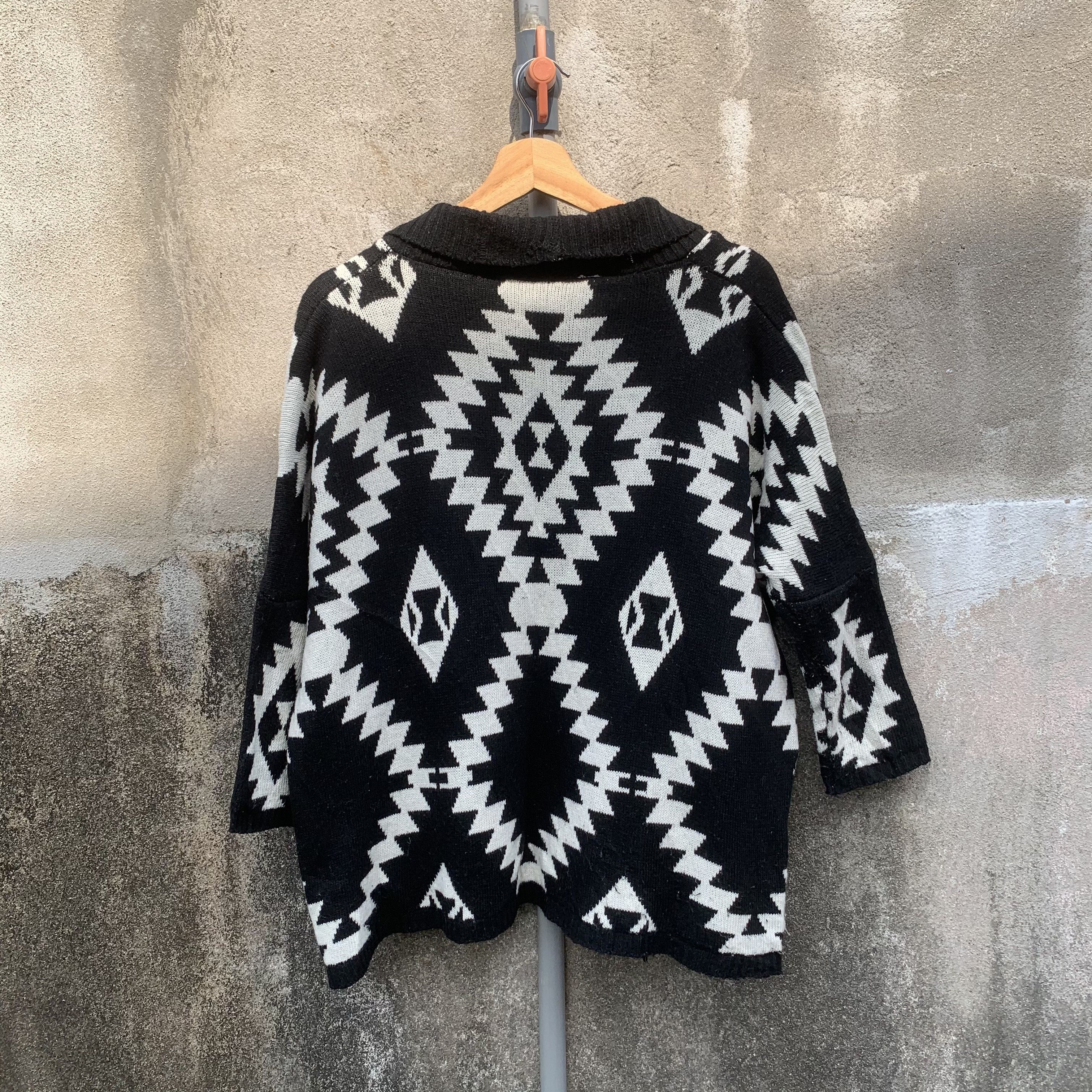 Aztech Mountain Japanese Vintage Knit Navajo Native Cardigan Open Sweater Size US L / EU 52-54 / 3 - 1 Thumbnail