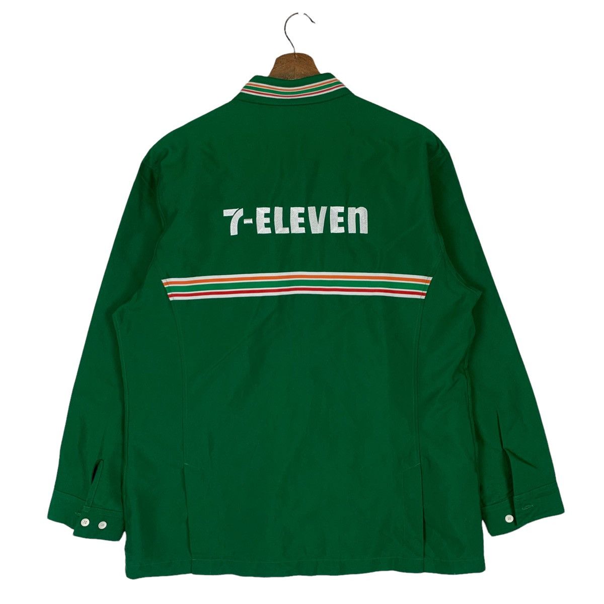 Japanese Brand Vintage 7 Eleven Zipper Long Sleeve Shirt Size US L / EU 52-54 / 3 - 4 Thumbnail
