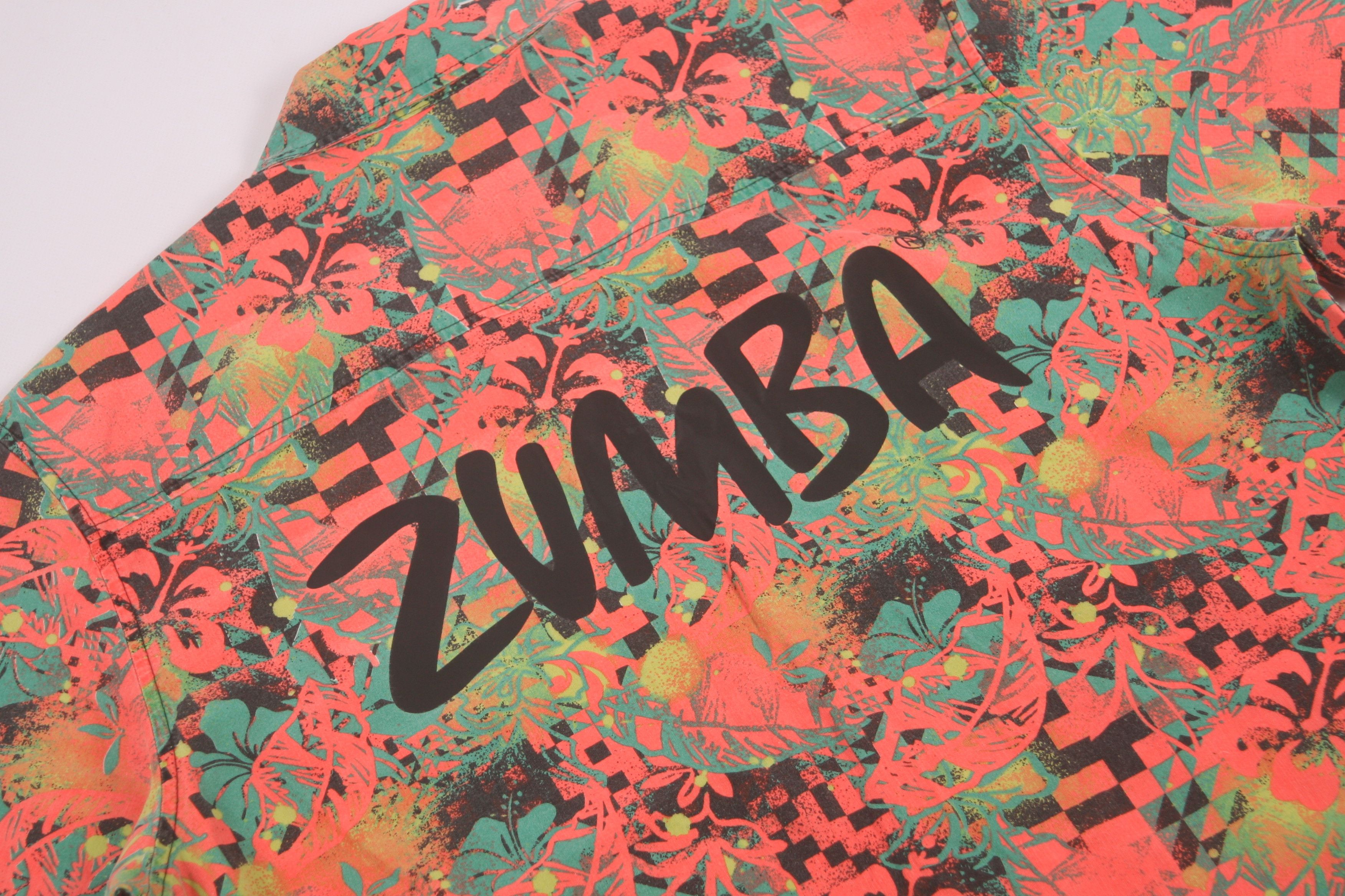 Vintage 🔥 VTG 🔥 Zumba Wear Psychedelic All Over Printed Shirt Size US L / EU 52-54 / 3 - 6 Thumbnail