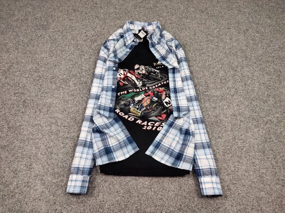 Flannel Vintage Flannel Shirt Travis Scott Style Streetwear Hype Size US XL / EU 56 / 4 - 2 Thumbnail