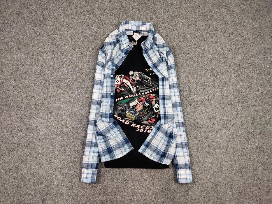 Flannel Vintage Flannel Shirt Travis Scott Style Streetwear Hype Size US XL / EU 56 / 4 - 1 Thumbnail
