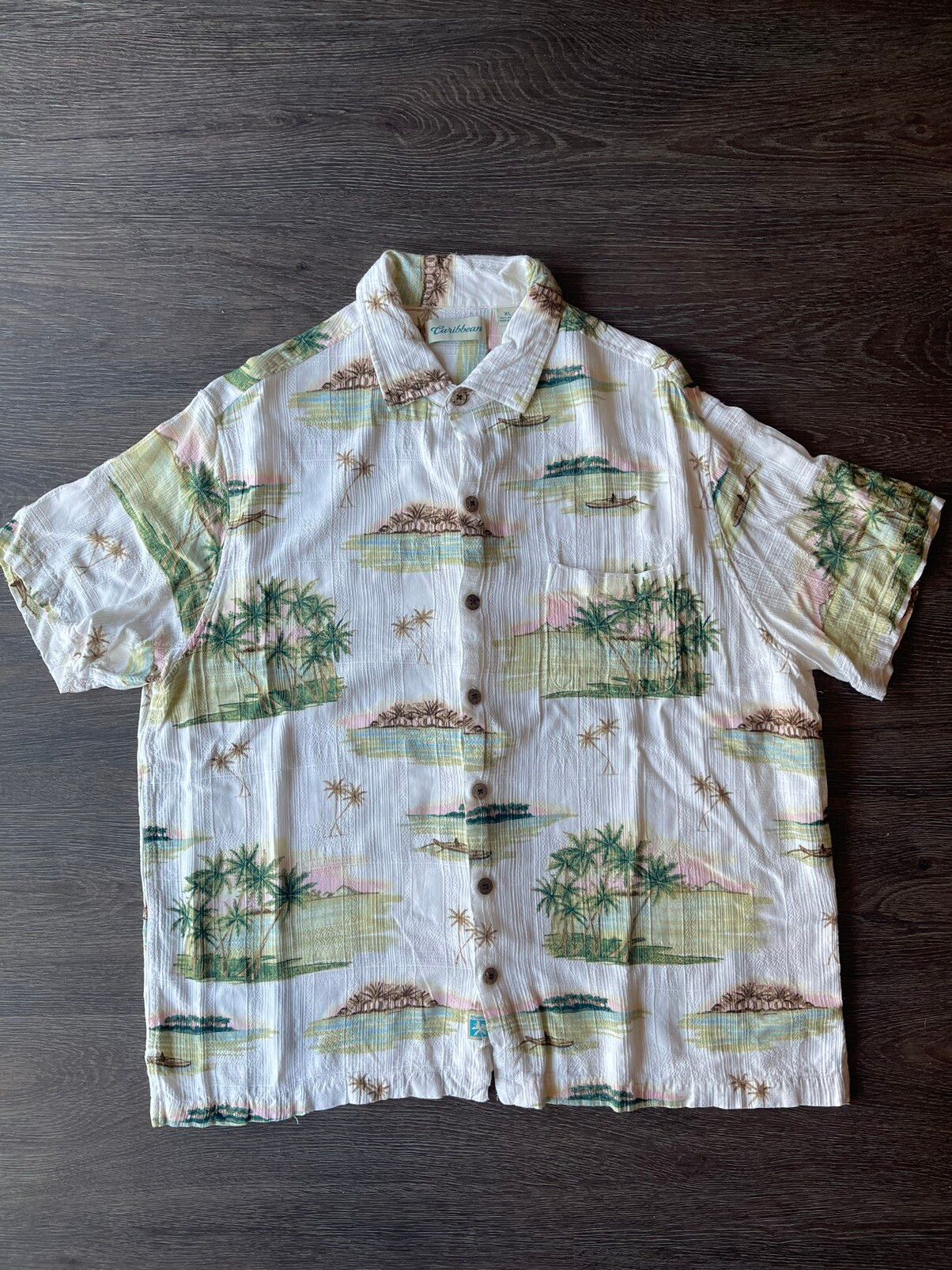 Caribbean Palm Tree Hawaiian Shirt Size US XL / EU 56 / 4 - 1 Preview