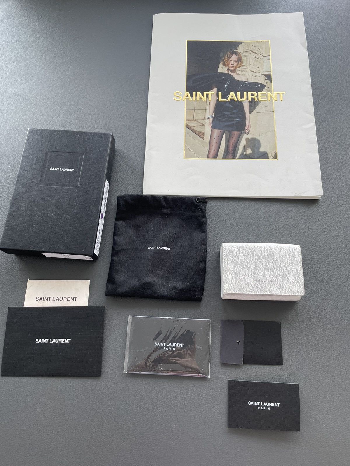 Hedi Slimane × Saint Laurent Paris × Yves Saint Laurent Limited Edition Brand New Leather Tri-fold Leather Wallet Size ONE SIZE - 21 Thumbnail