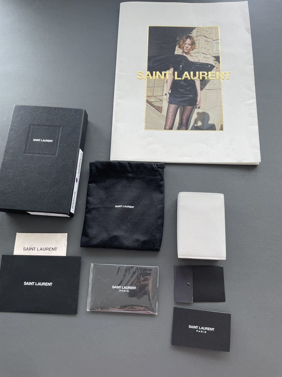 Hedi Slimane × Saint Laurent Paris × Yves Saint Laurent Limited Edition Brand New Leather Tri-fold Leather Wallet Size ONE SIZE - 13 Thumbnail