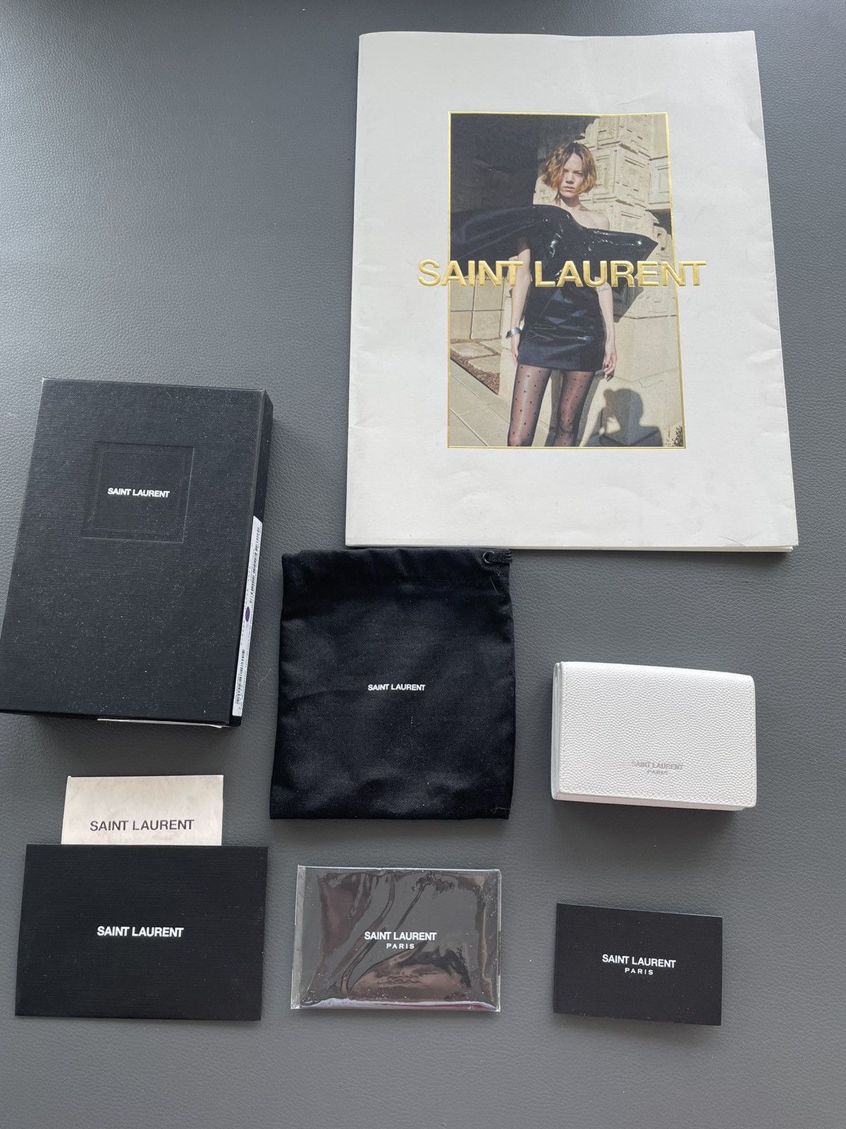 Hedi Slimane × Saint Laurent Paris × Yves Saint Laurent Limited Edition Brand New Leather Tri-fold Leather Wallet Size ONE SIZE - 6 Thumbnail