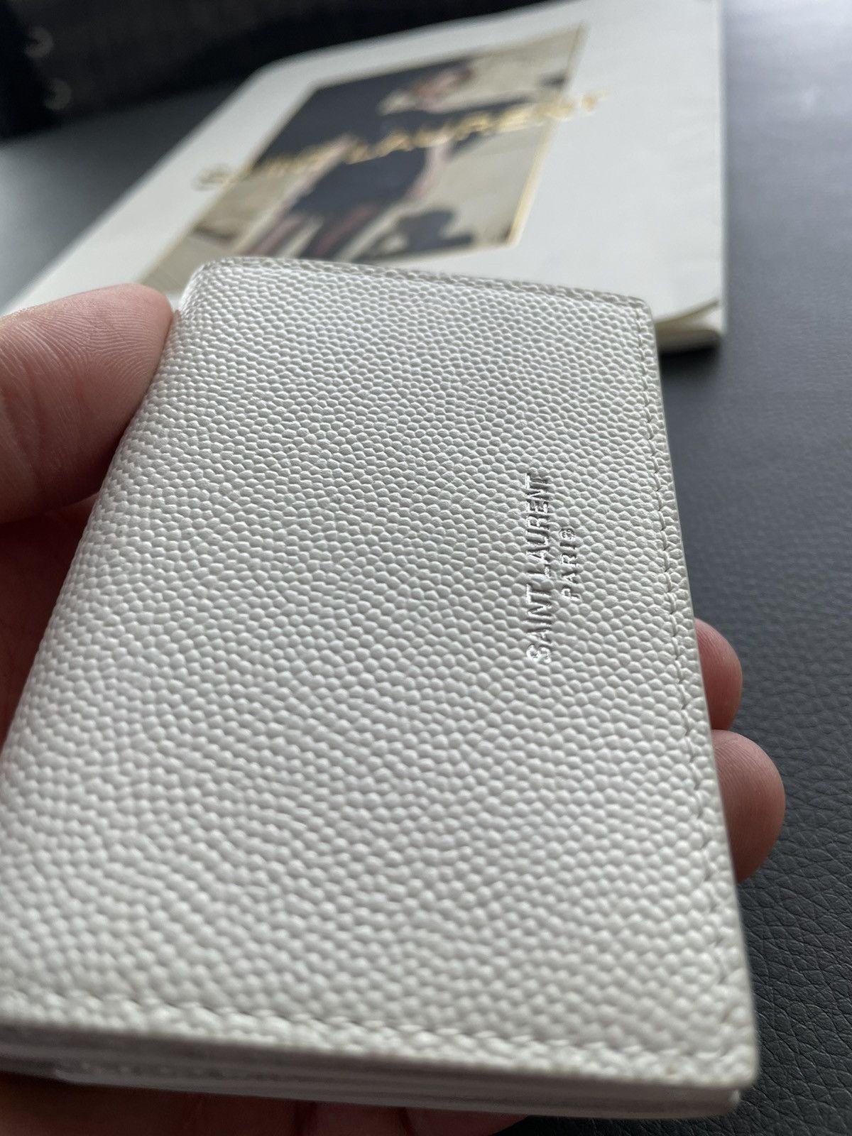 Hedi Slimane × Saint Laurent Paris × Yves Saint Laurent Limited Edition Brand New Leather Tri-fold Leather Wallet Size ONE SIZE - 9 Thumbnail
