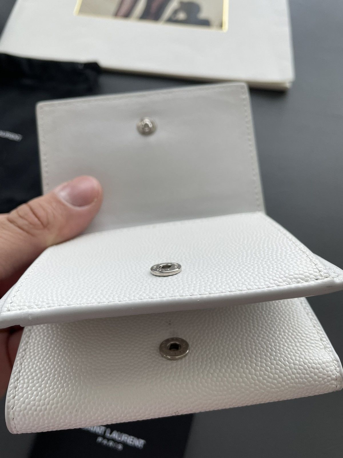 Hedi Slimane × Saint Laurent Paris × Yves Saint Laurent Limited Edition Brand New Leather Tri-fold Leather Wallet Size ONE SIZE - 5 Thumbnail