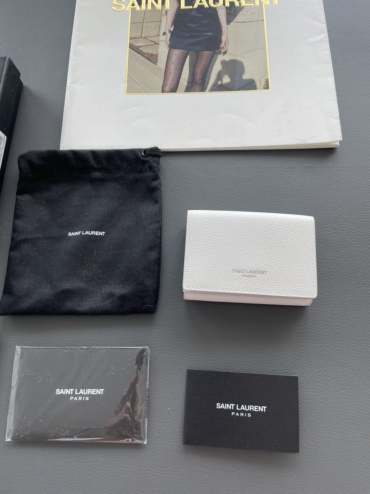 Hedi Slimane × Saint Laurent Paris × Yves Saint Laurent Limited Edition Brand New Leather Tri-fold Leather Wallet Size ONE SIZE - 2 Thumbnail