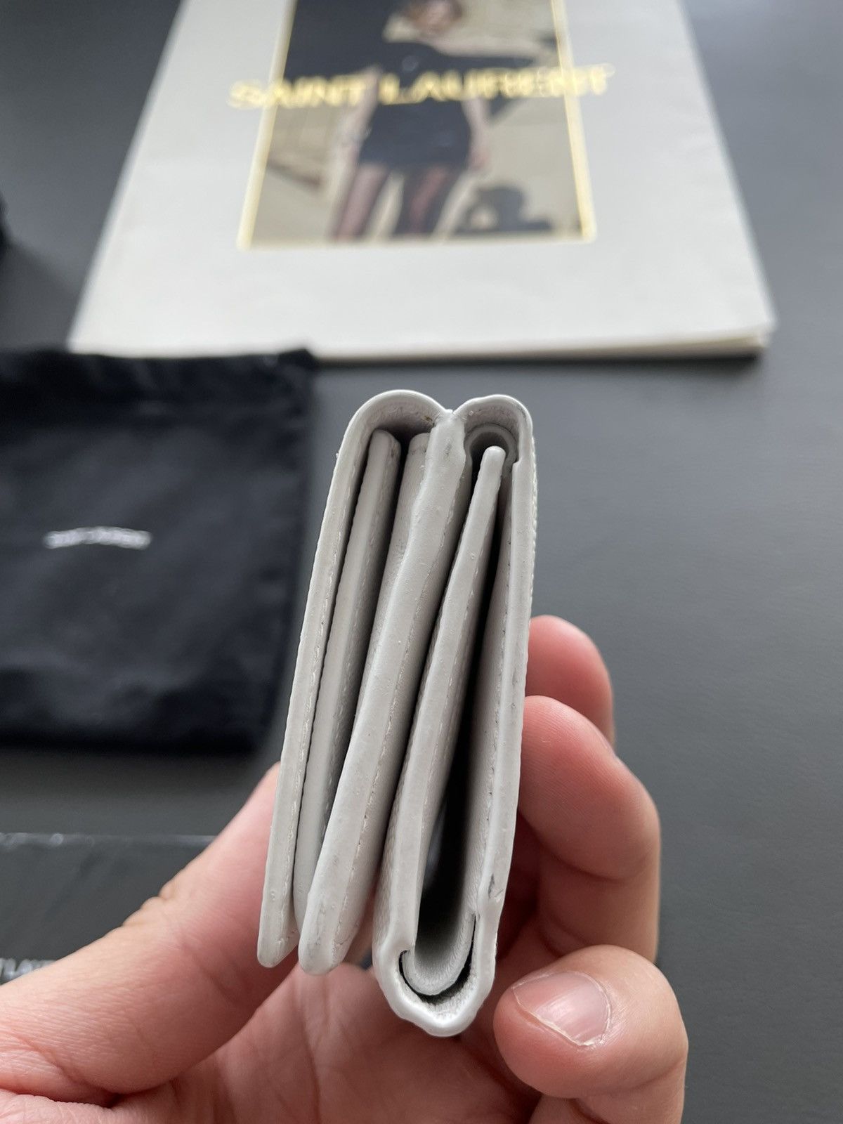 Hedi Slimane × Saint Laurent Paris × Yves Saint Laurent Limited Edition Brand New Leather Tri-fold Leather Wallet Size ONE SIZE - 12 Thumbnail