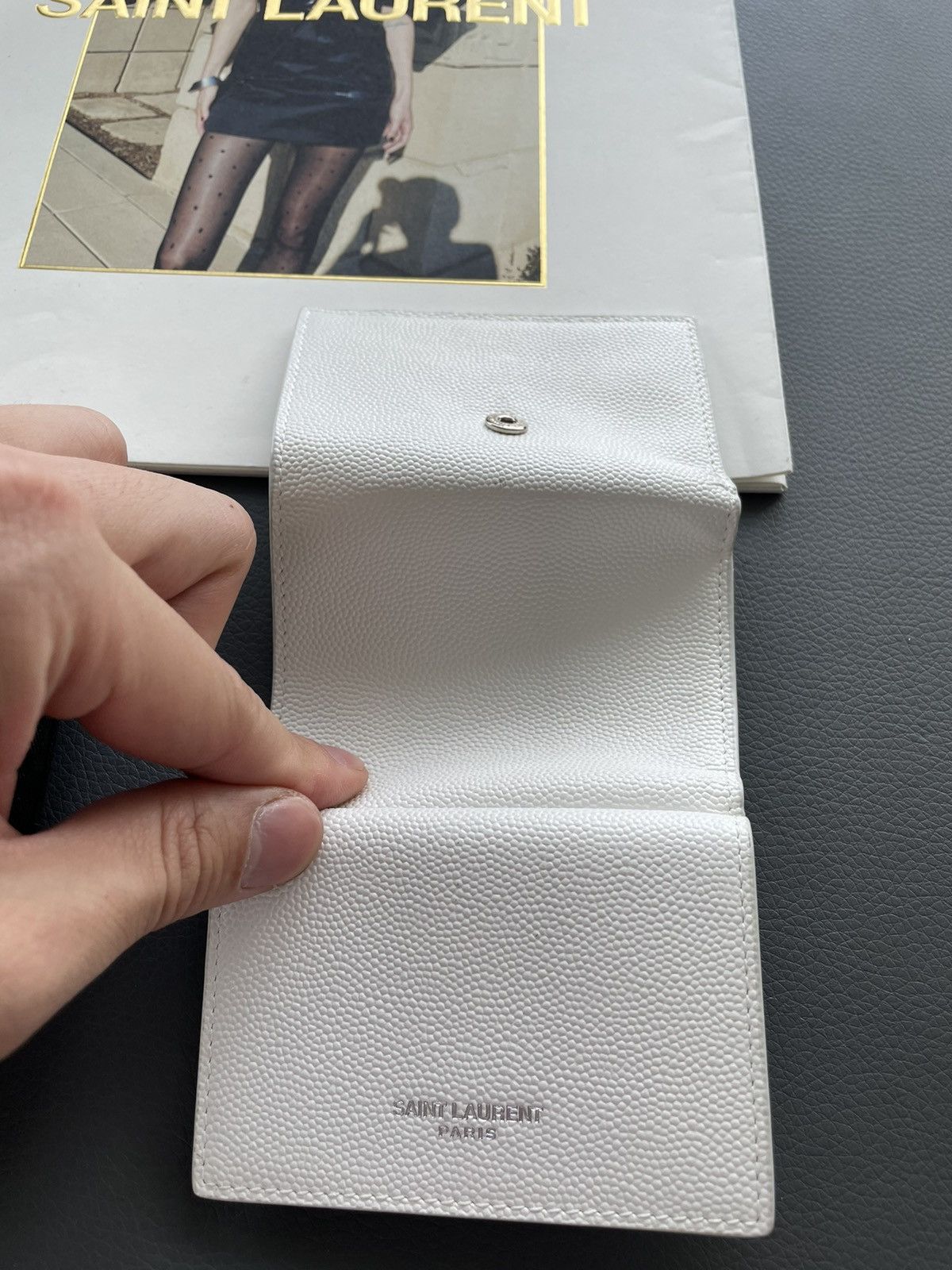 Hedi Slimane × Saint Laurent Paris × Yves Saint Laurent Limited Edition Brand New Leather Tri-fold Leather Wallet Size ONE SIZE - 7 Thumbnail