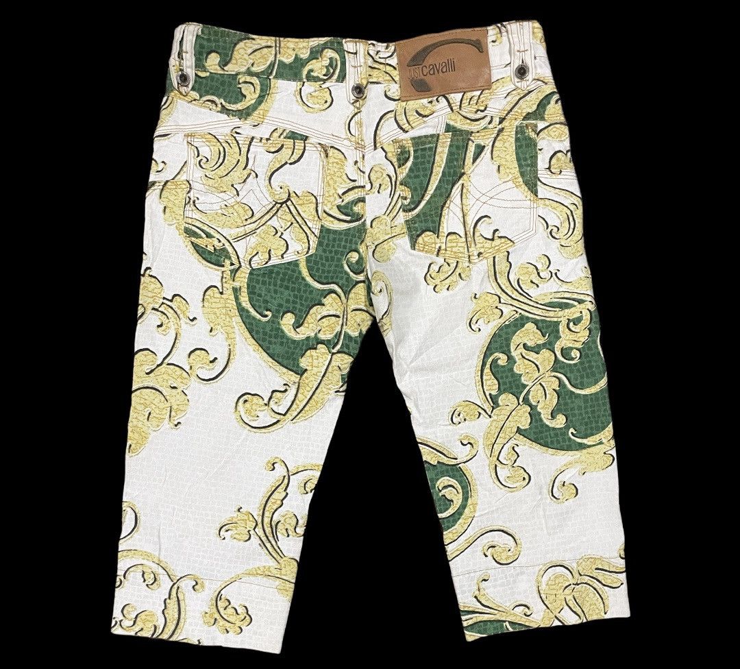 Designer Roberto Cavalli Signature Baroque Luxury Printed Shorts Size US 30 / EU 46 - 3 Thumbnail