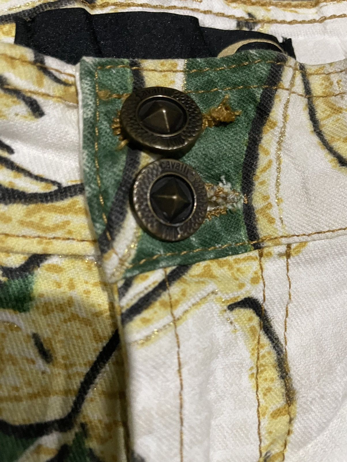 Designer Roberto Cavalli Signature Baroque Luxury Printed Shorts Size US 30 / EU 46 - 12 Thumbnail