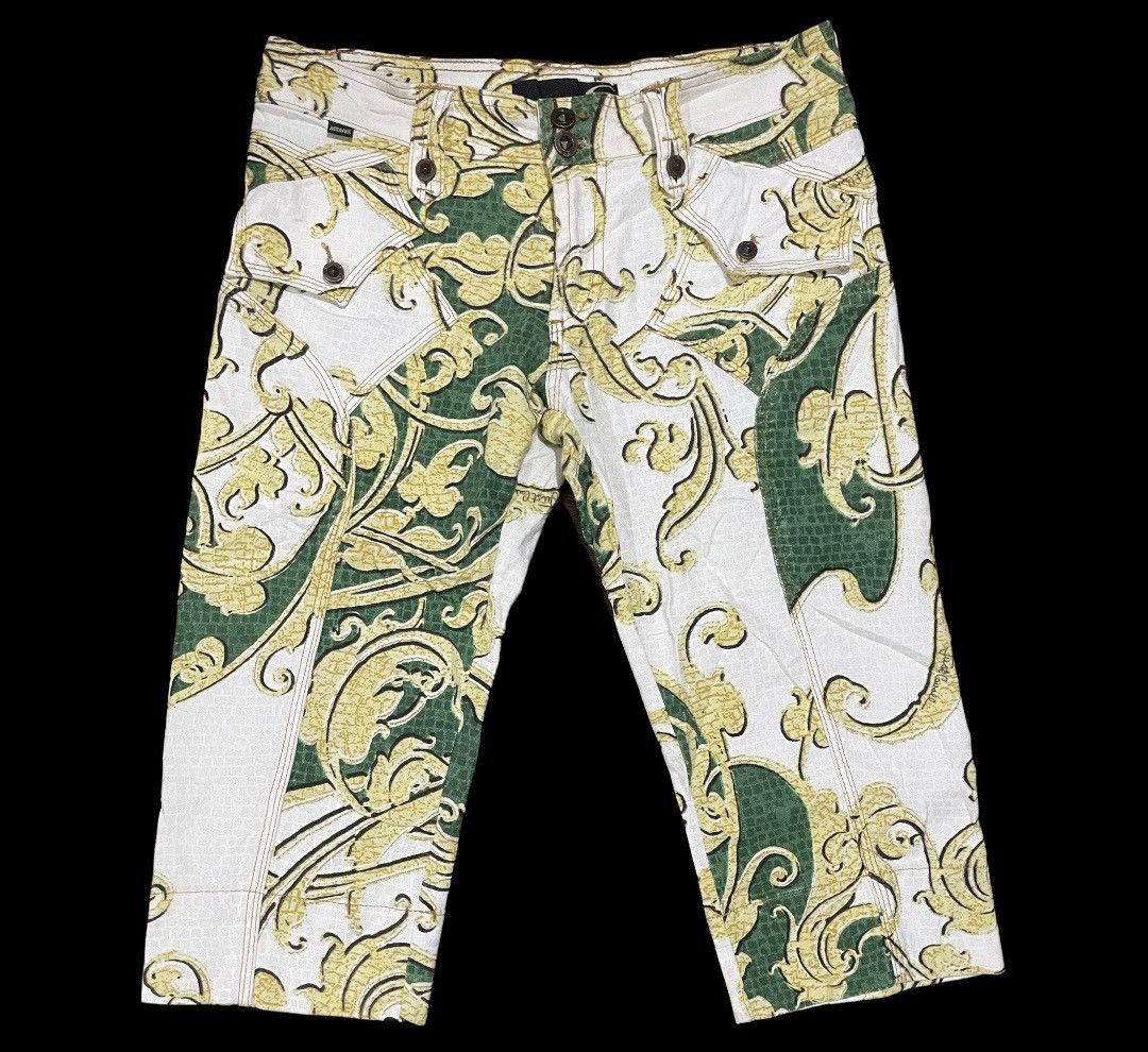 Designer Roberto Cavalli Signature Baroque Luxury Printed Shorts Size US 30 / EU 46 - 2 Thumbnail
