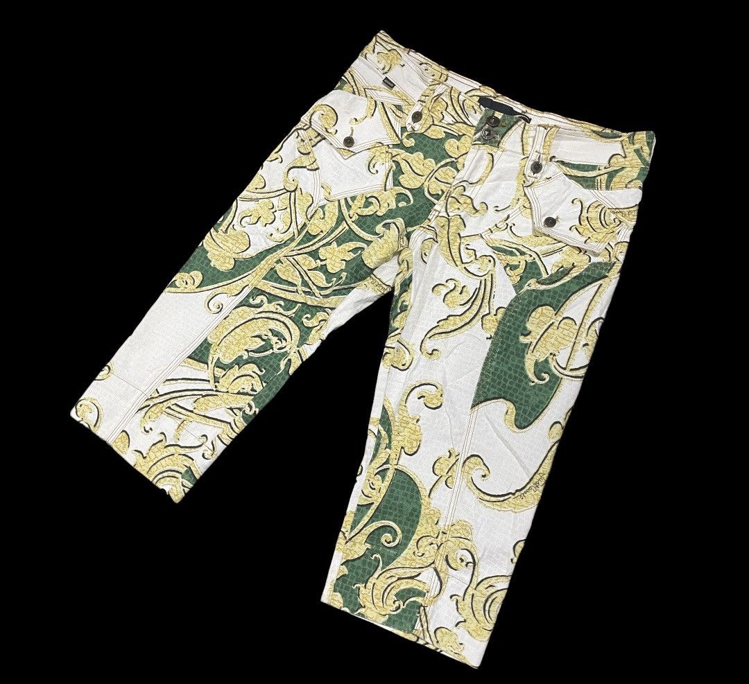 Designer Roberto Cavalli Signature Baroque Luxury Printed Shorts Size US 30 / EU 46 - 5 Thumbnail