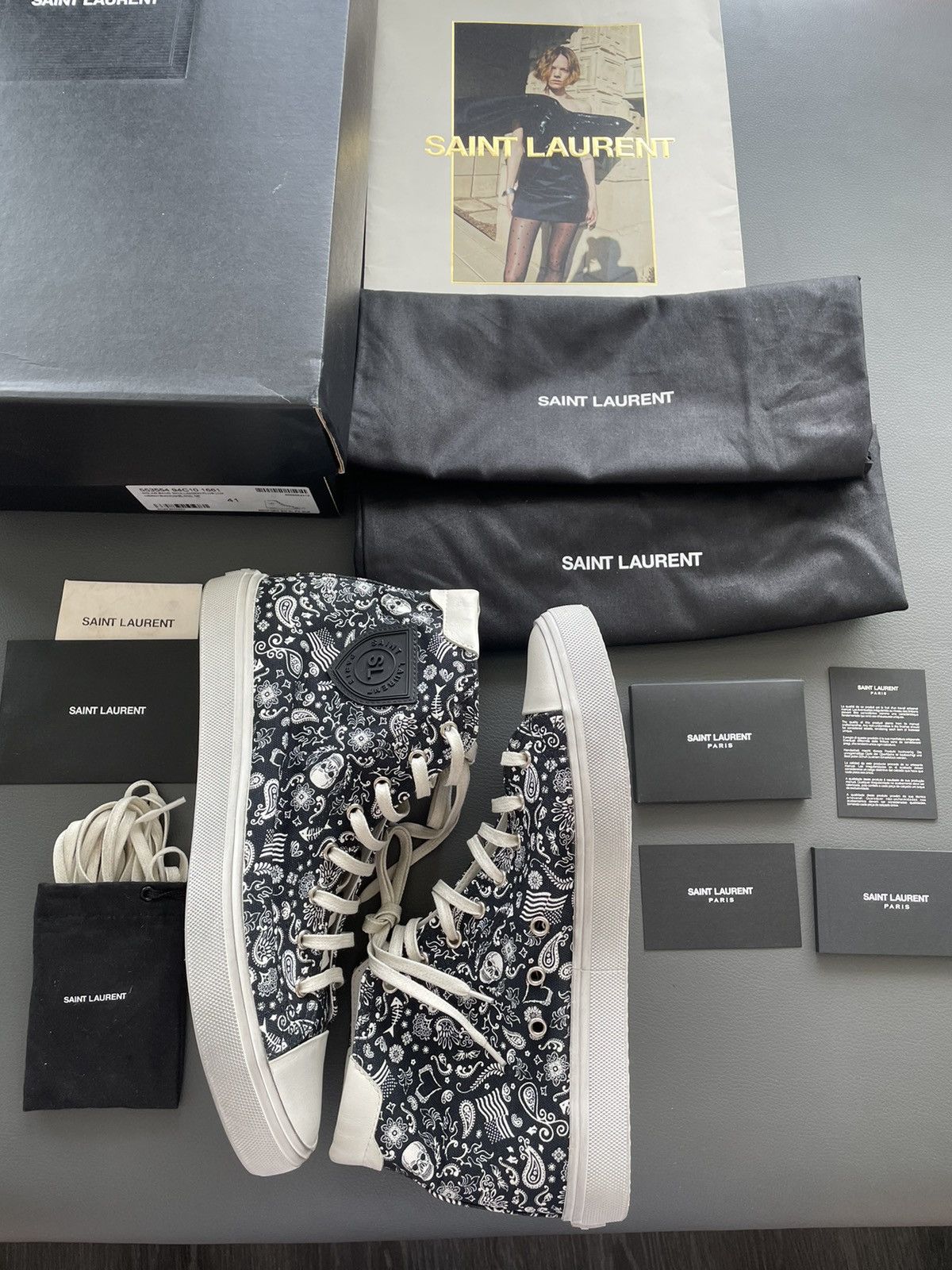 Hedi Slimane × Saint Laurent Paris × Yves Saint Laurent Limited Rare Brand New Super Runway YSL Sneaker Size US 8 / EU 41 - 2 Thumbnail