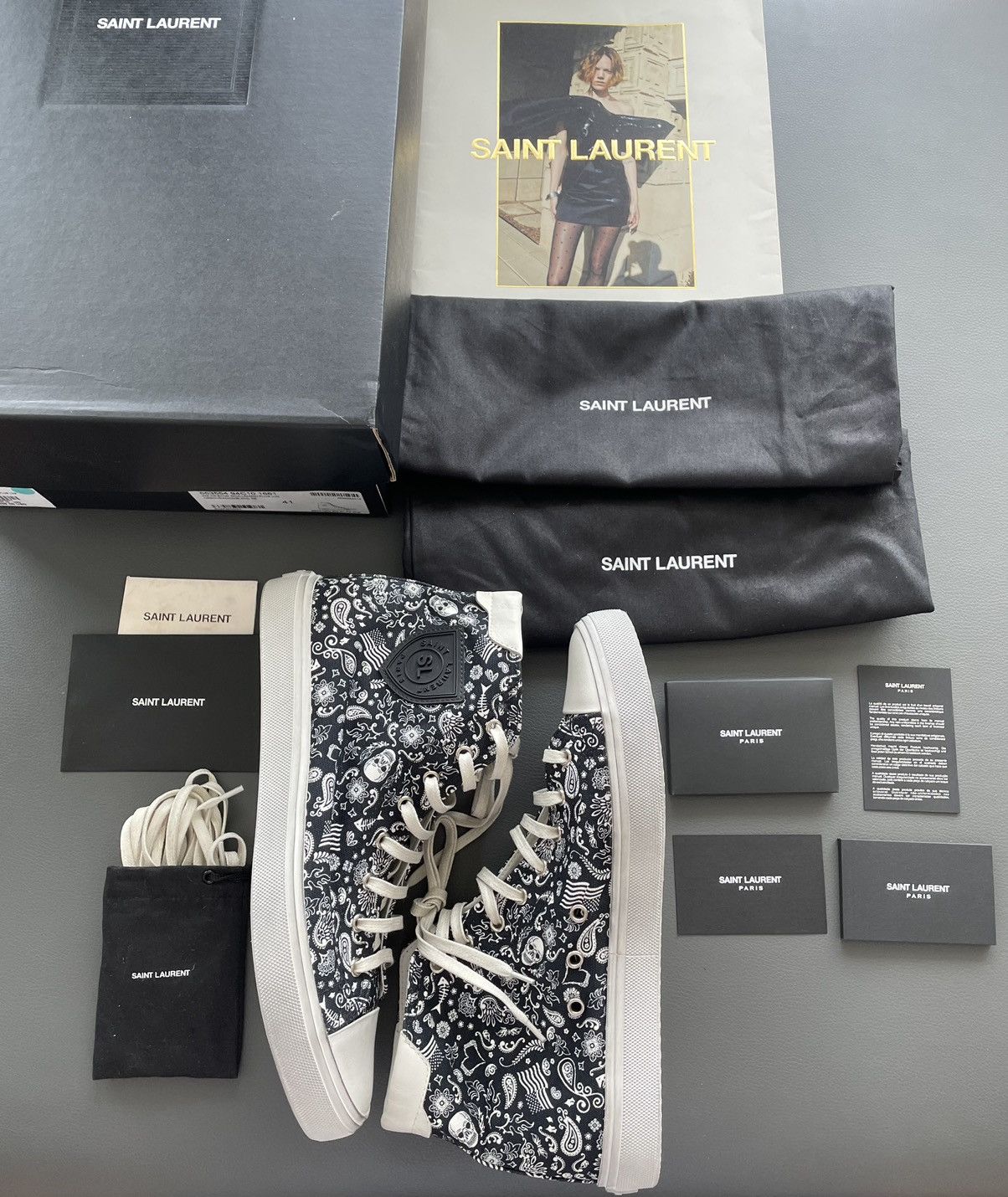 Hedi Slimane × Saint Laurent Paris × Yves Saint Laurent Limited Rare Brand New Super Runway YSL Sneaker Size US 8 / EU 41 - 6 Thumbnail