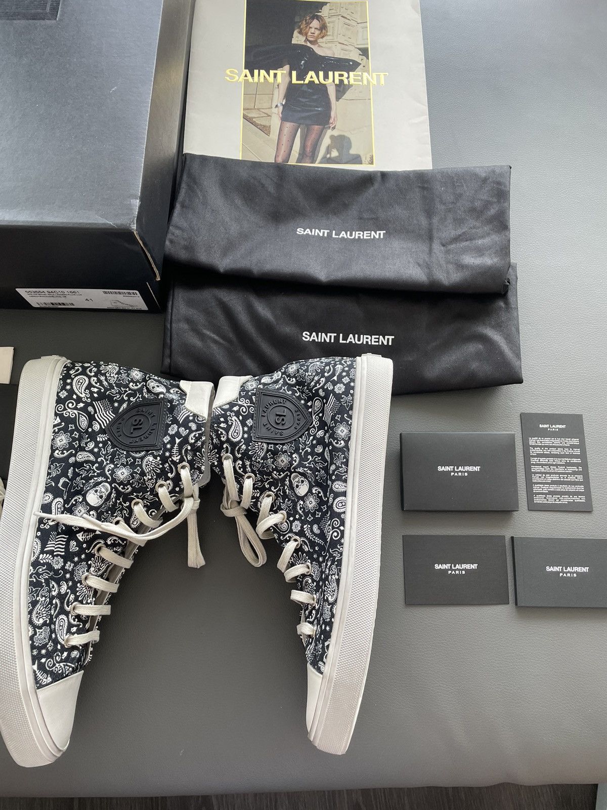 Hedi Slimane × Saint Laurent Paris × Yves Saint Laurent Limited Rare Brand New Super Runway YSL Sneaker Size US 8 / EU 41 - 3 Thumbnail