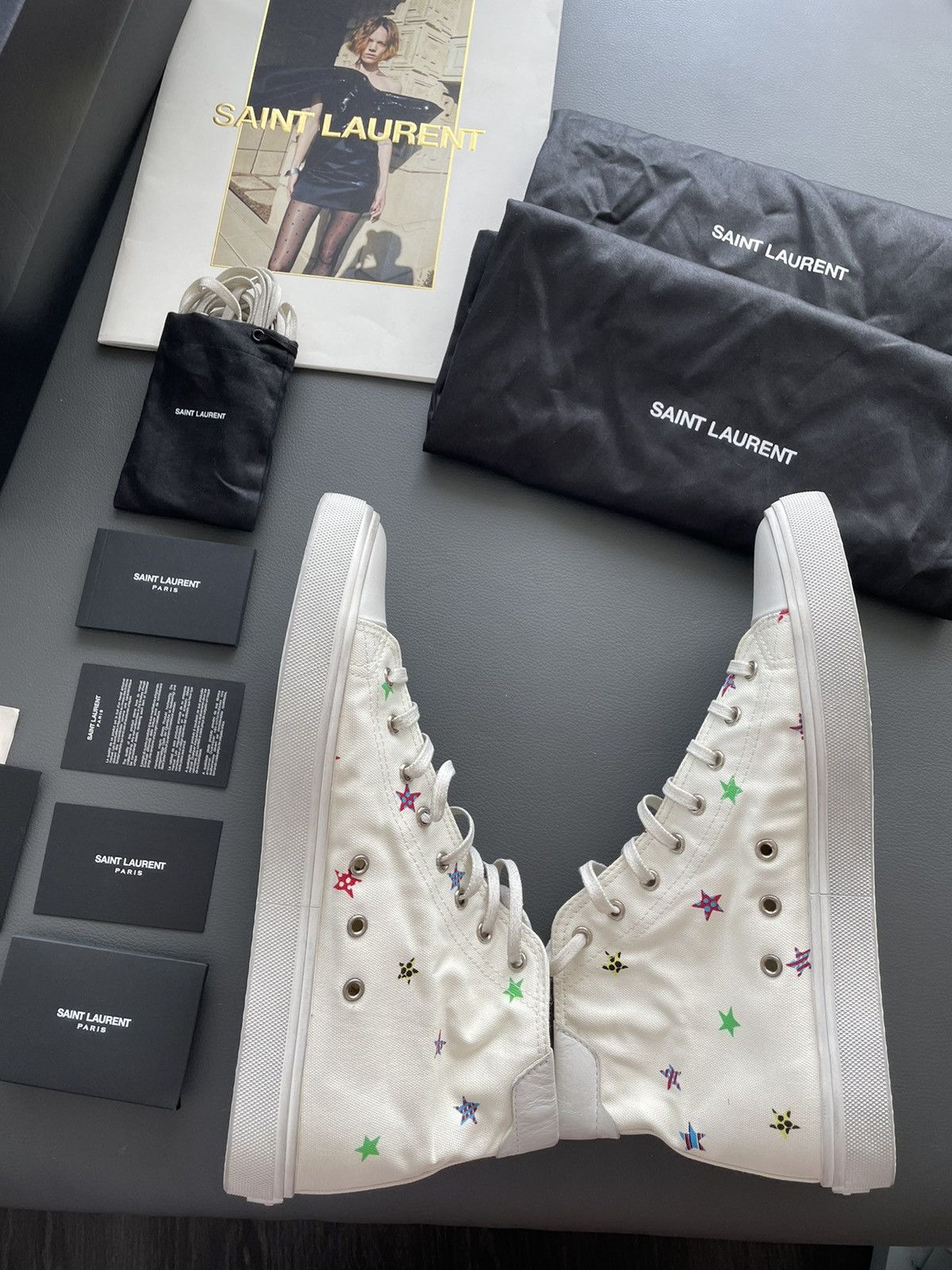 Saint Laurent Paris Rare Brand New LimitedEdition Solaris Star Moon Plus Sneaker Size US 11 / EU 44 - 2 Thumbnail