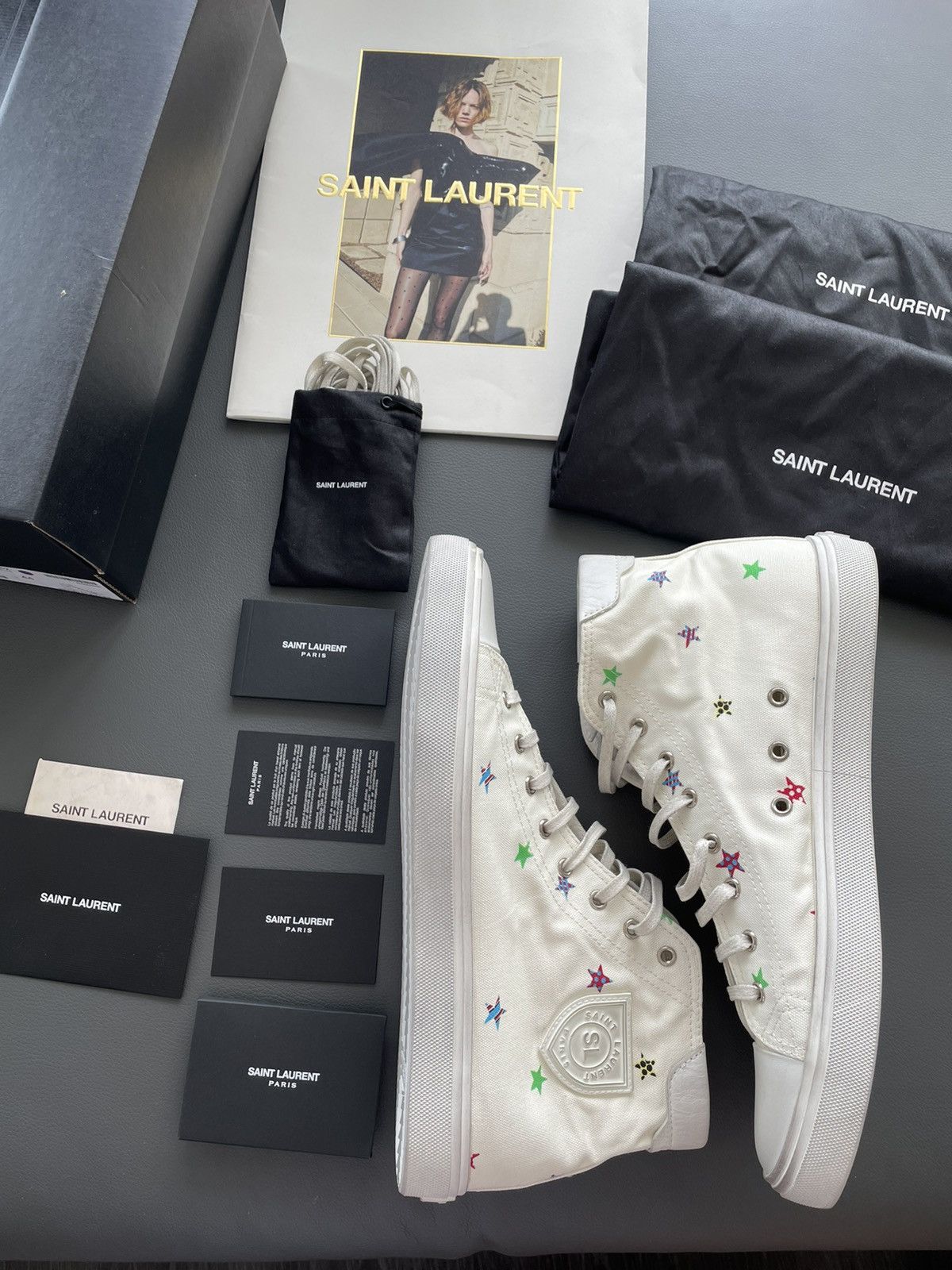 Saint Laurent Paris Rare Brand New LimitedEdition Solaris Star Moon Plus Sneaker Size US 11 / EU 44 - 4 Thumbnail