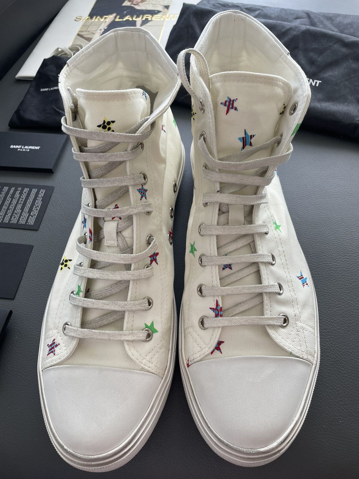 Saint Laurent Paris Rare Brand New LimitedEdition Solaris Star Moon Plus Sneaker Size US 11 / EU 44 - 3 Thumbnail