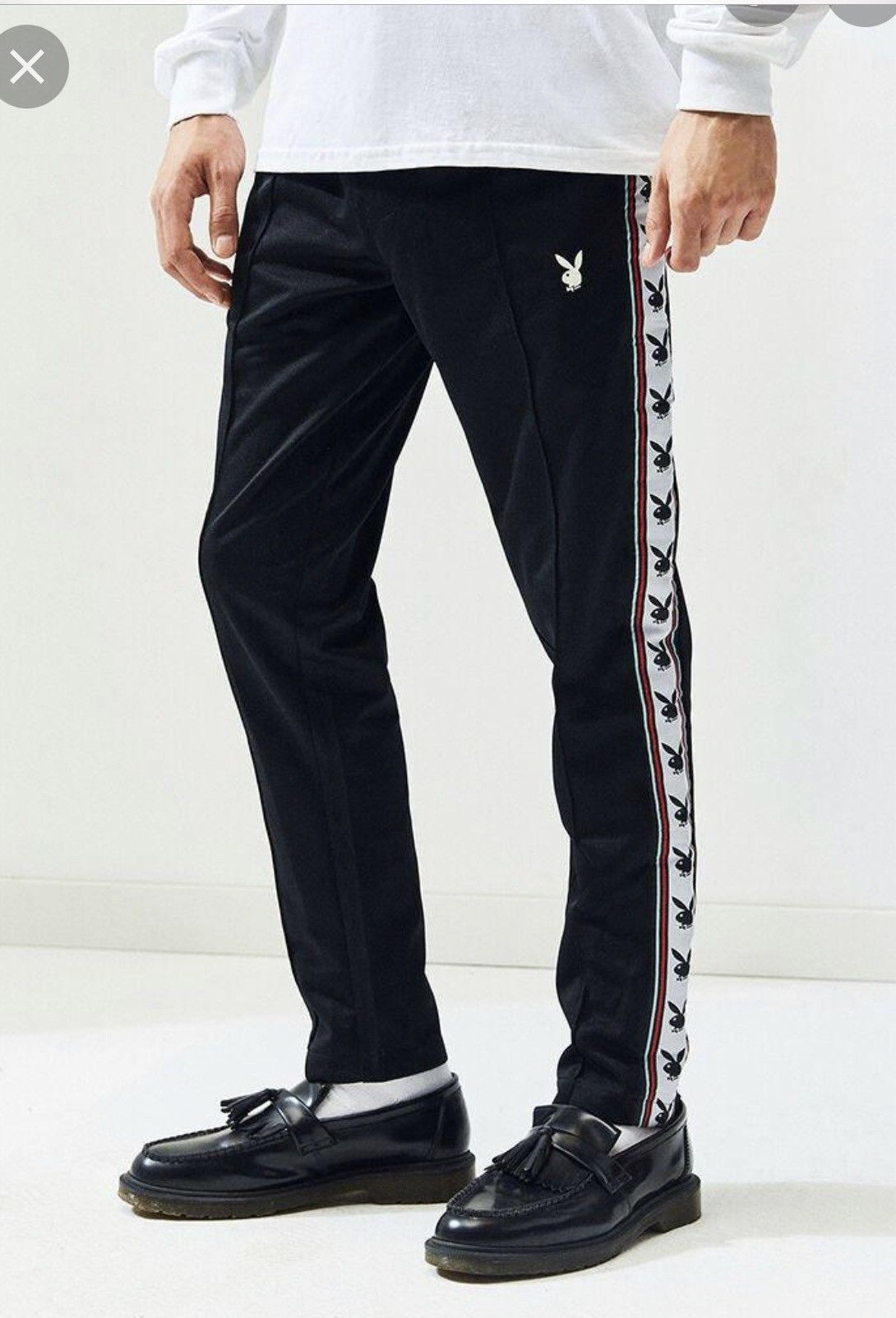 Playboy PLAYBOY BUNNY BLACK TRACKPANT Grailed