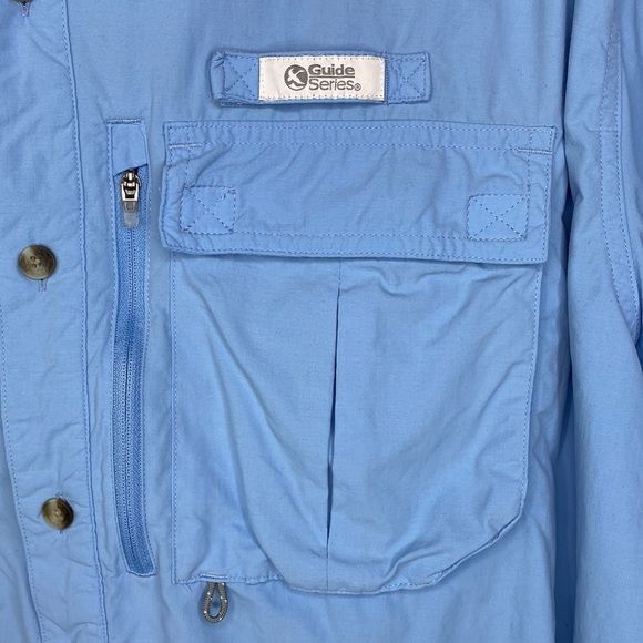 Gander Mountain Fishing Shirt Men's Short Sleeve 2XL Gray Excellent  Condition
