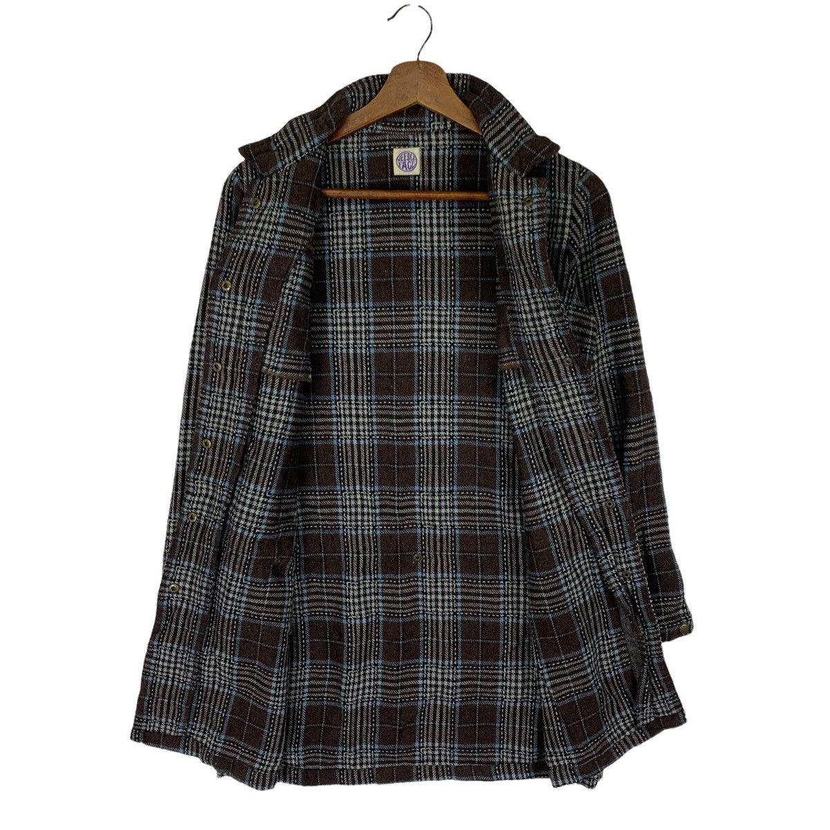 Needles Vintage Needle Face Button Flannel Trench Jacket Size M / US 6-8 / IT 42-44 - 5 Thumbnail