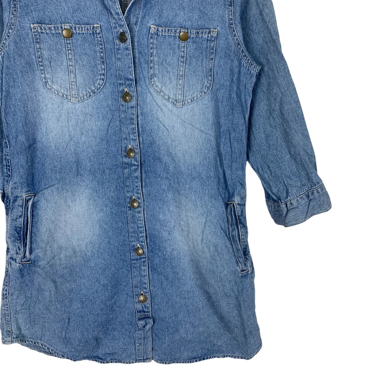 Vintage Vintage Gorge Trench Denim Jacket Size M / US 6-8 / IT 42-44 - 3 Thumbnail