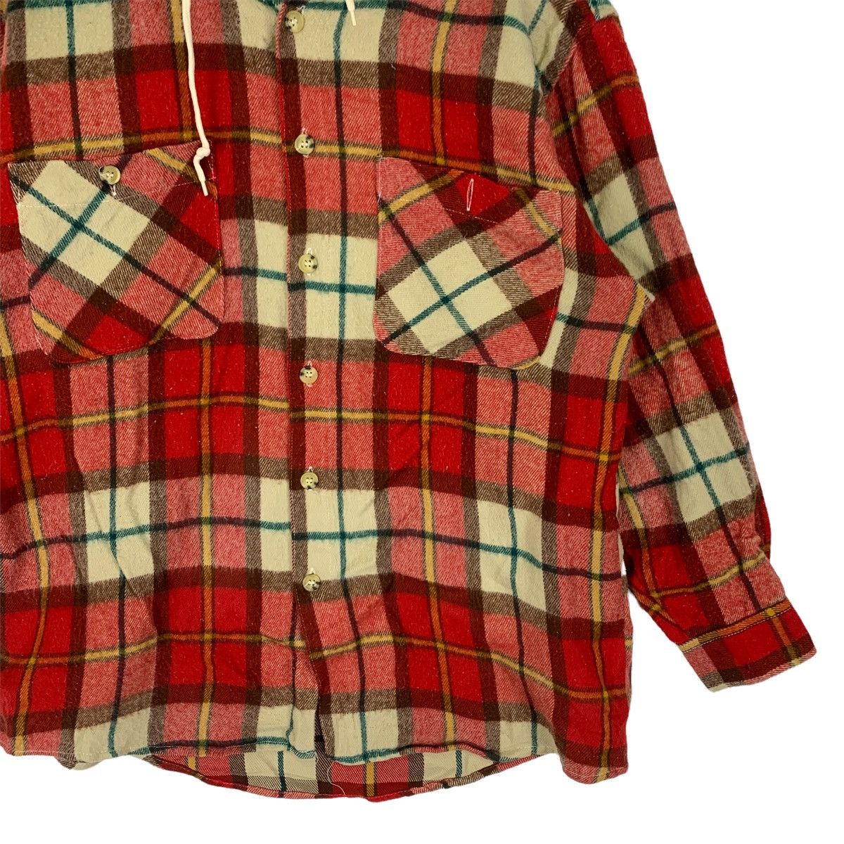 Flannel Vintage Multi Mate Flannel Hooded Sweatshirt Size US L / EU 52-54 / 3 - 3 Thumbnail