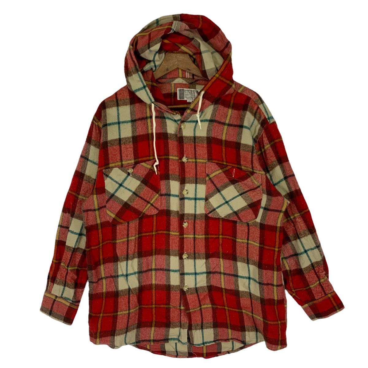 Flannel Vintage Multi Mate Flannel Hooded Sweatshirt Size US L / EU 52-54 / 3 - 1 Thumbnail