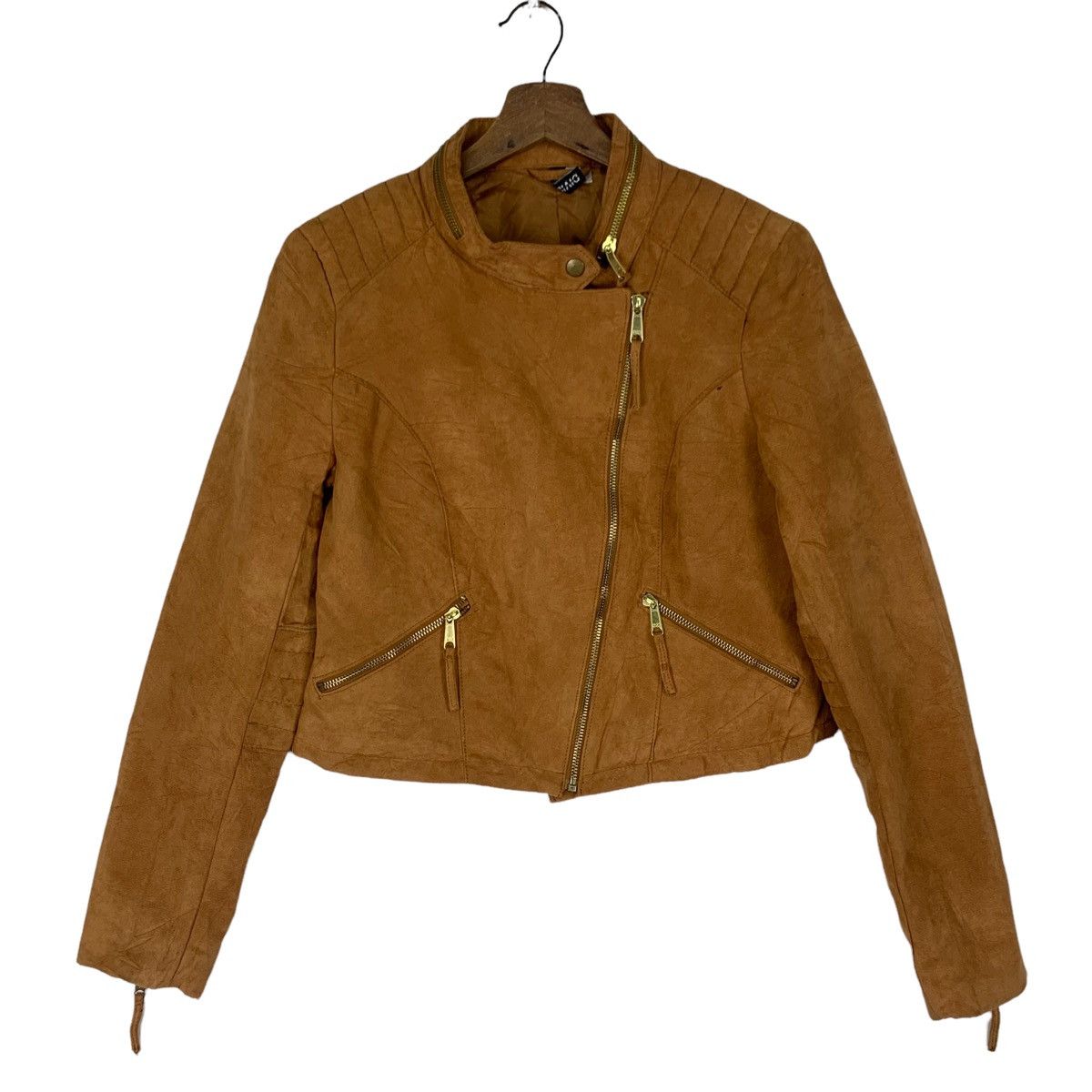Divided Vintage Divided Suede Crop Top Jacket Size M / US 6-8 / IT 42-44 - 1 Thumbnail