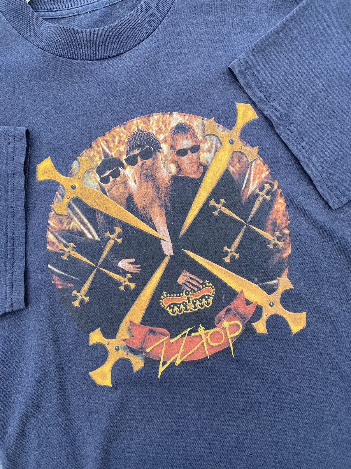 Band Tees × Vintage Vintage 90s ZZ Top Promo Band Heavy Metal T Shirt Size US XL / EU 56 / 4 - 2 Thumbnail