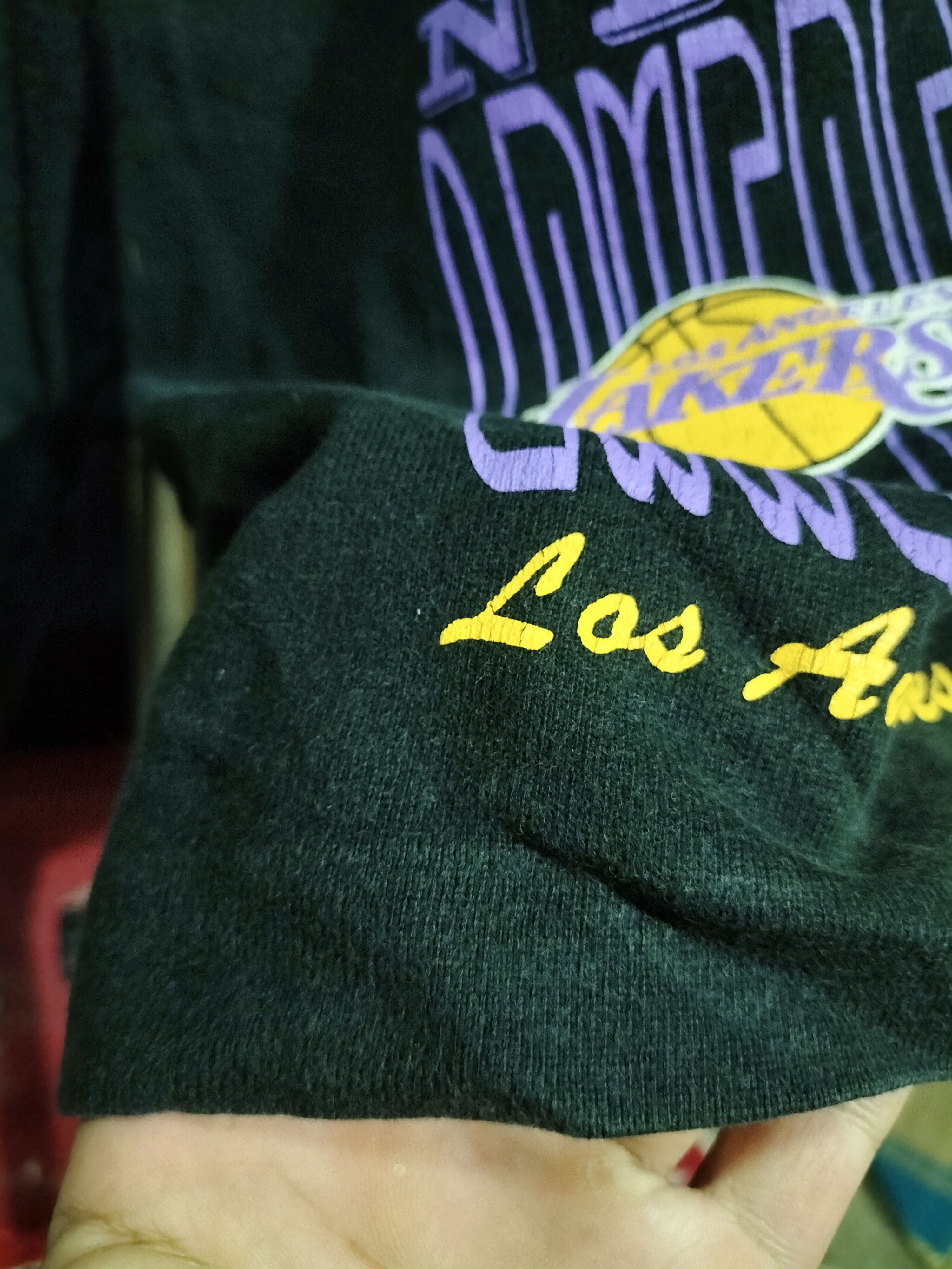 NBA × Vintage Vintage 90s Los Angeles Lakers NBA Short pants basketball Size US 34 / EU 50 - 3 Thumbnail