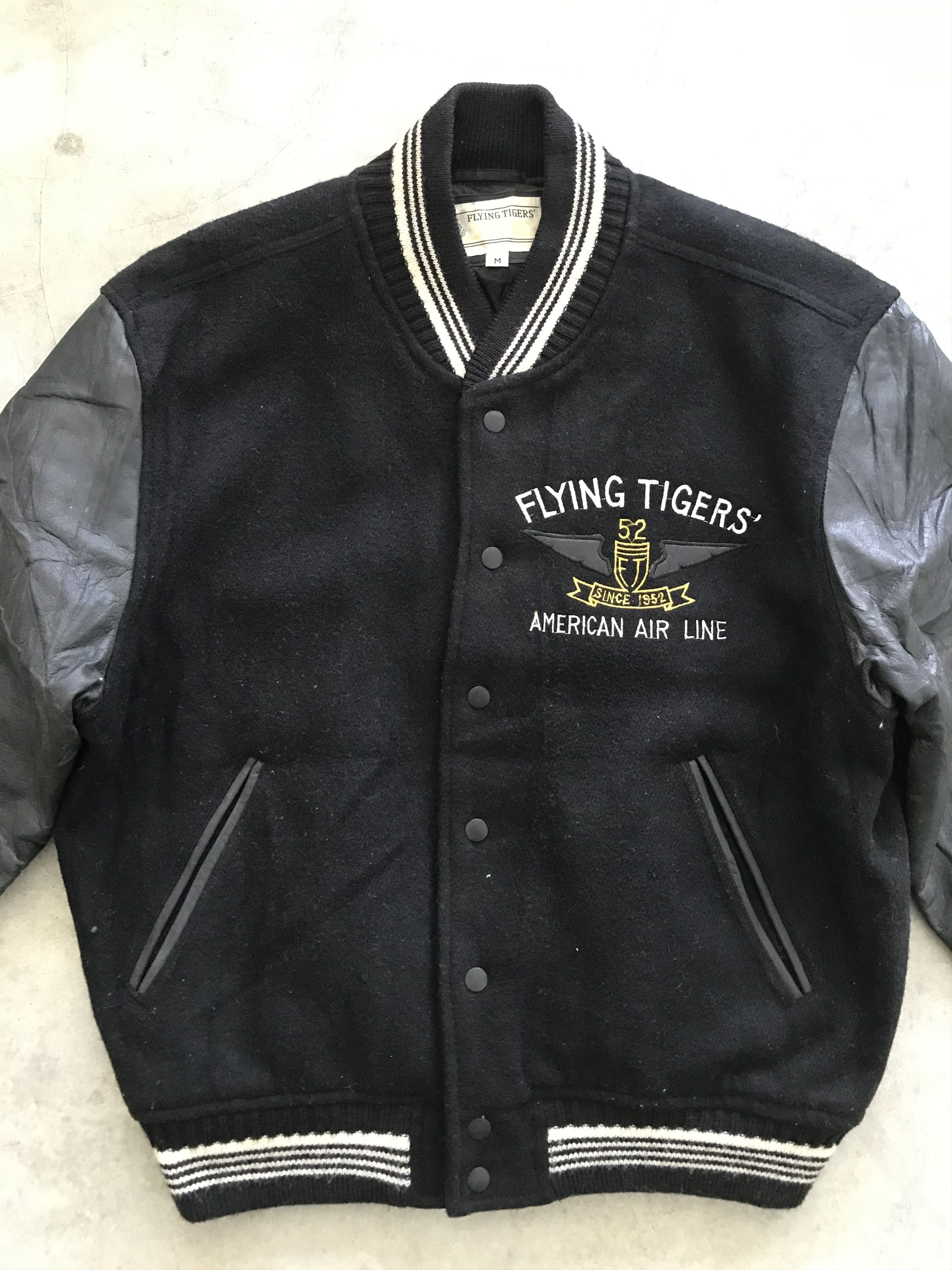 Vintage Vintage The Flying Tiger Military USN Varsity Jacket Size US M / EU 48-50 / 2 - 4 Thumbnail