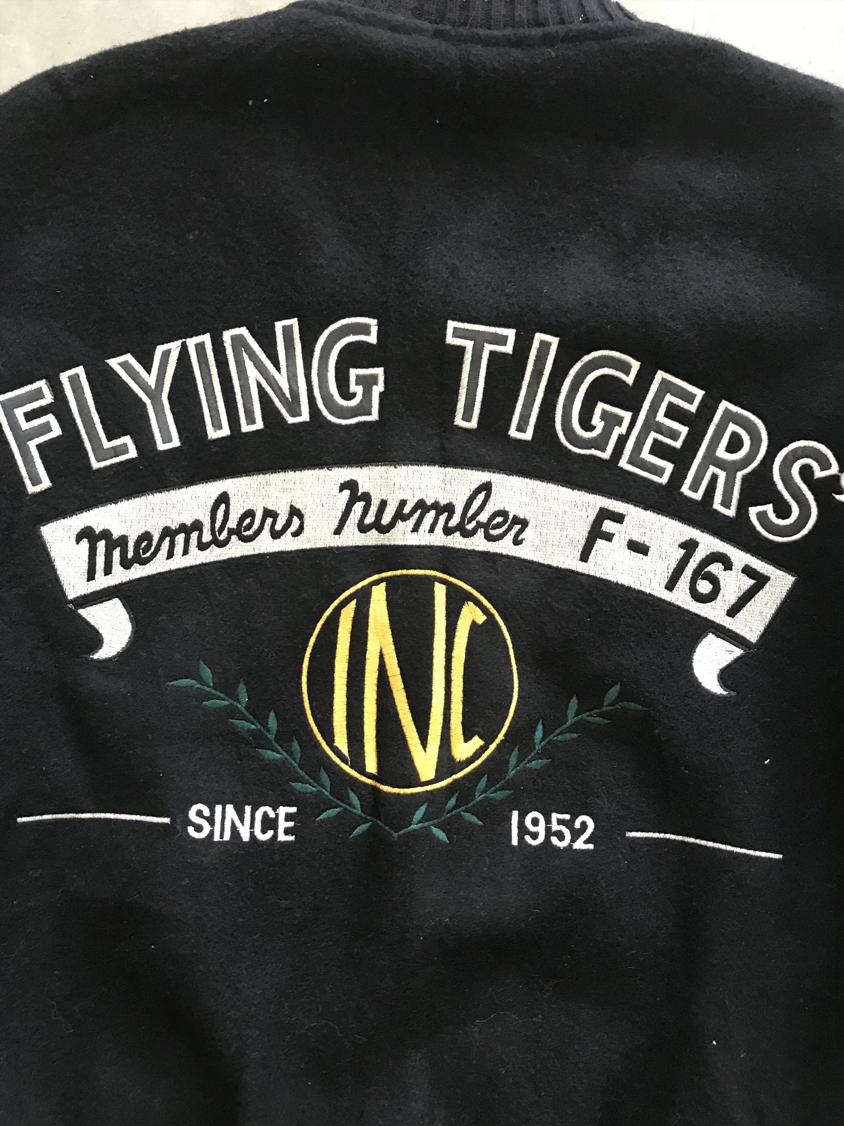 Vintage Vintage The Flying Tiger Military USN Varsity Jacket Size US M / EU 48-50 / 2 - 9 Thumbnail