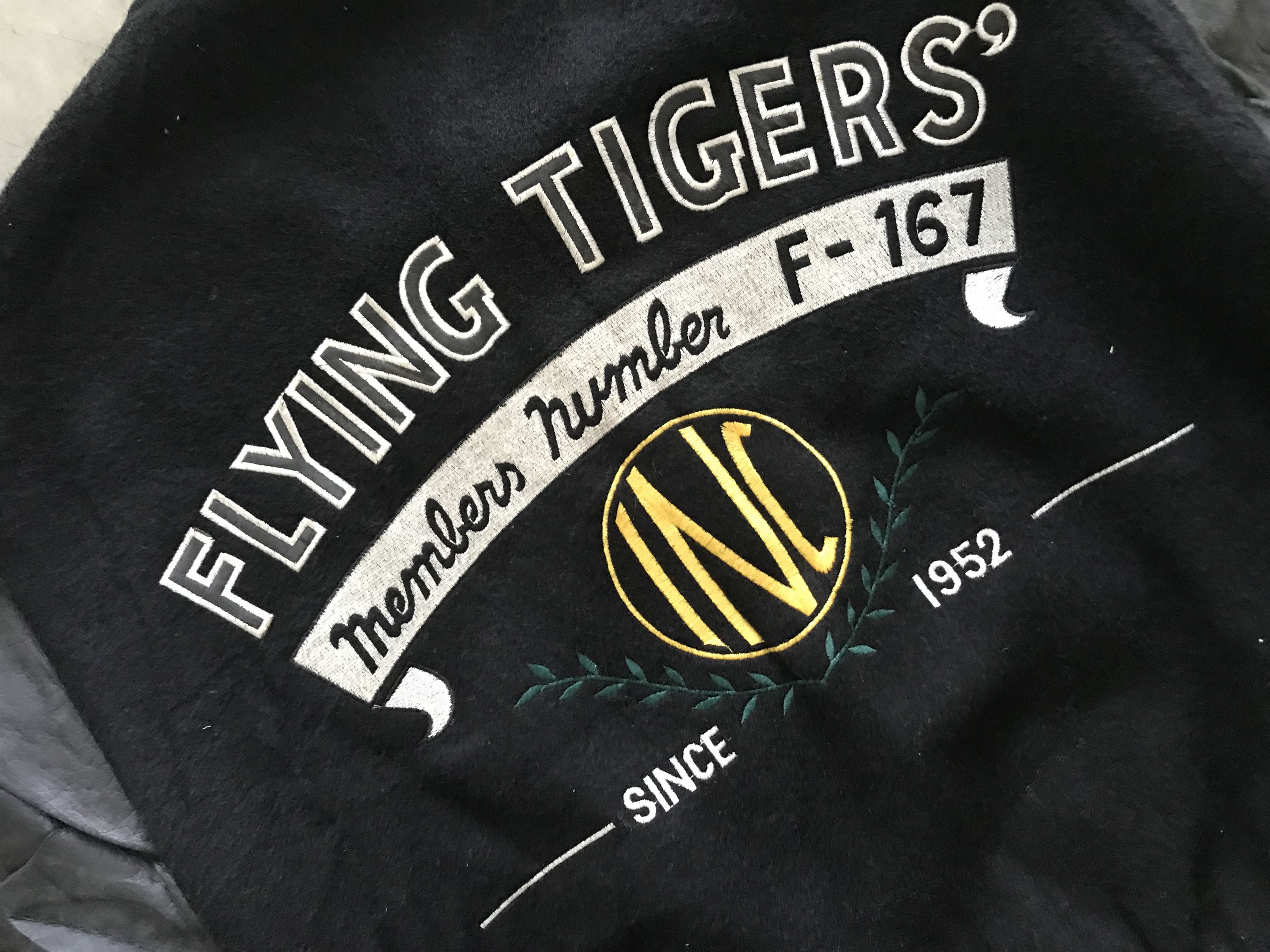 Vintage Vintage The Flying Tiger Military USN Varsity Jacket Size US M / EU 48-50 / 2 - 12 Thumbnail