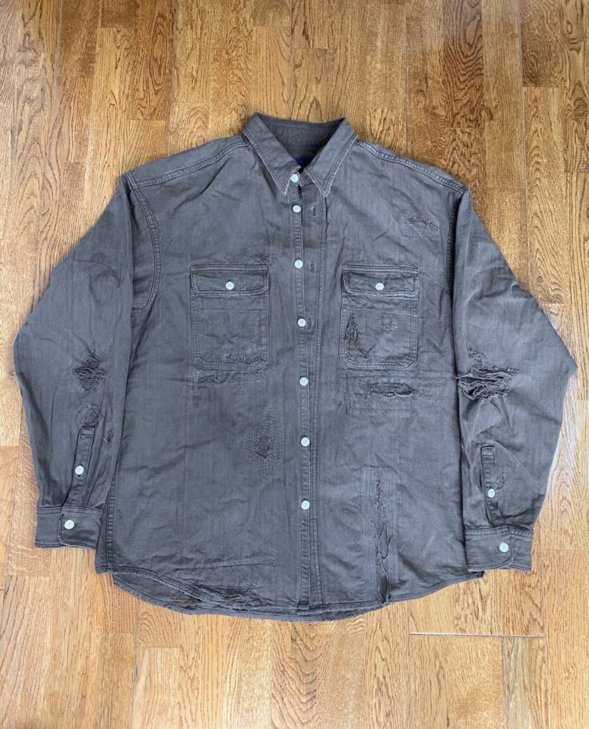 Visvim visvim 20ss ict lumber shirt crash n.d mud dye | Grailed