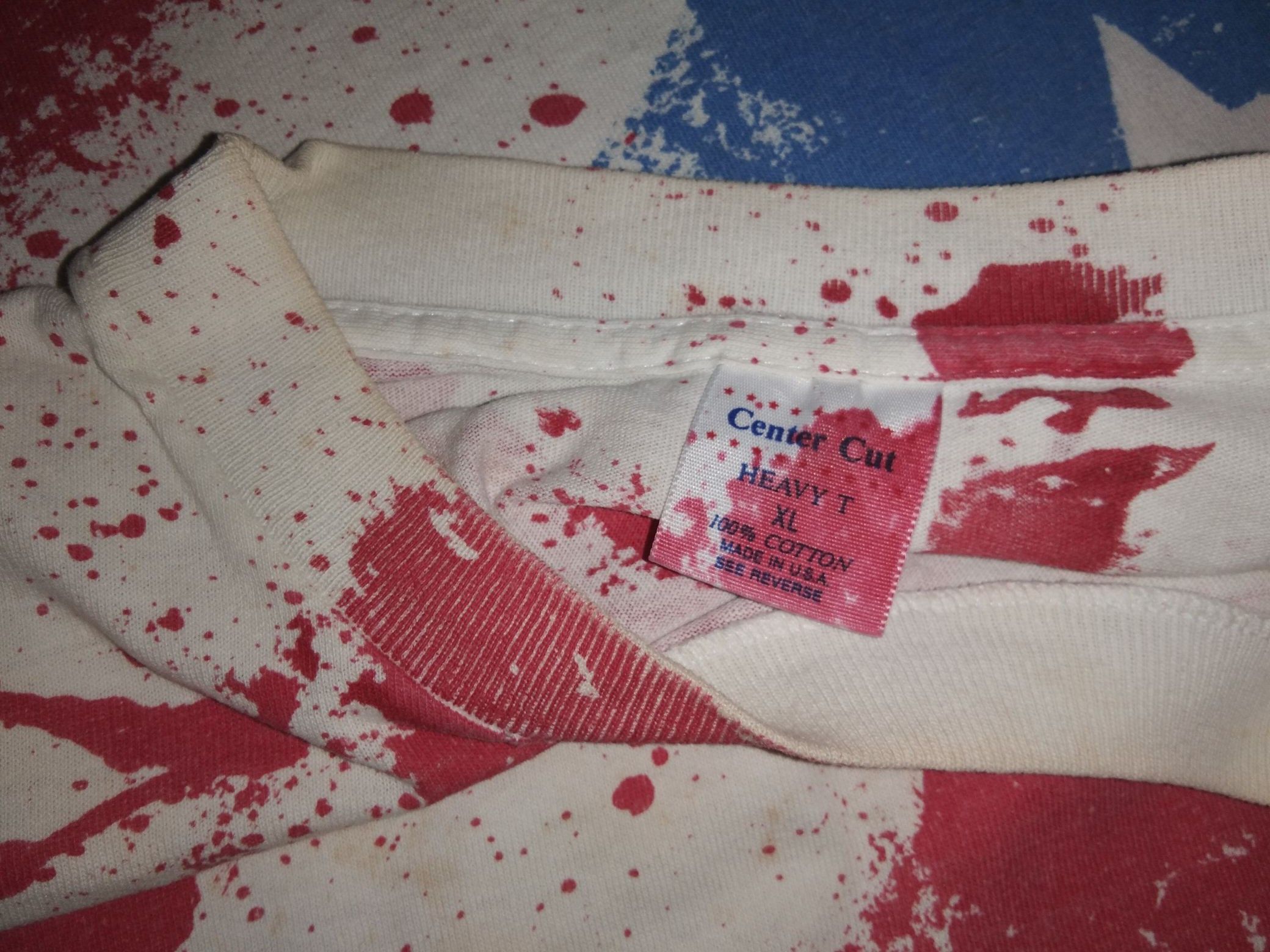 Vintage VTG 80s 90s Made In USA American Flag Fullprint AOP Size US XL / EU 56 / 4 - 3 Thumbnail