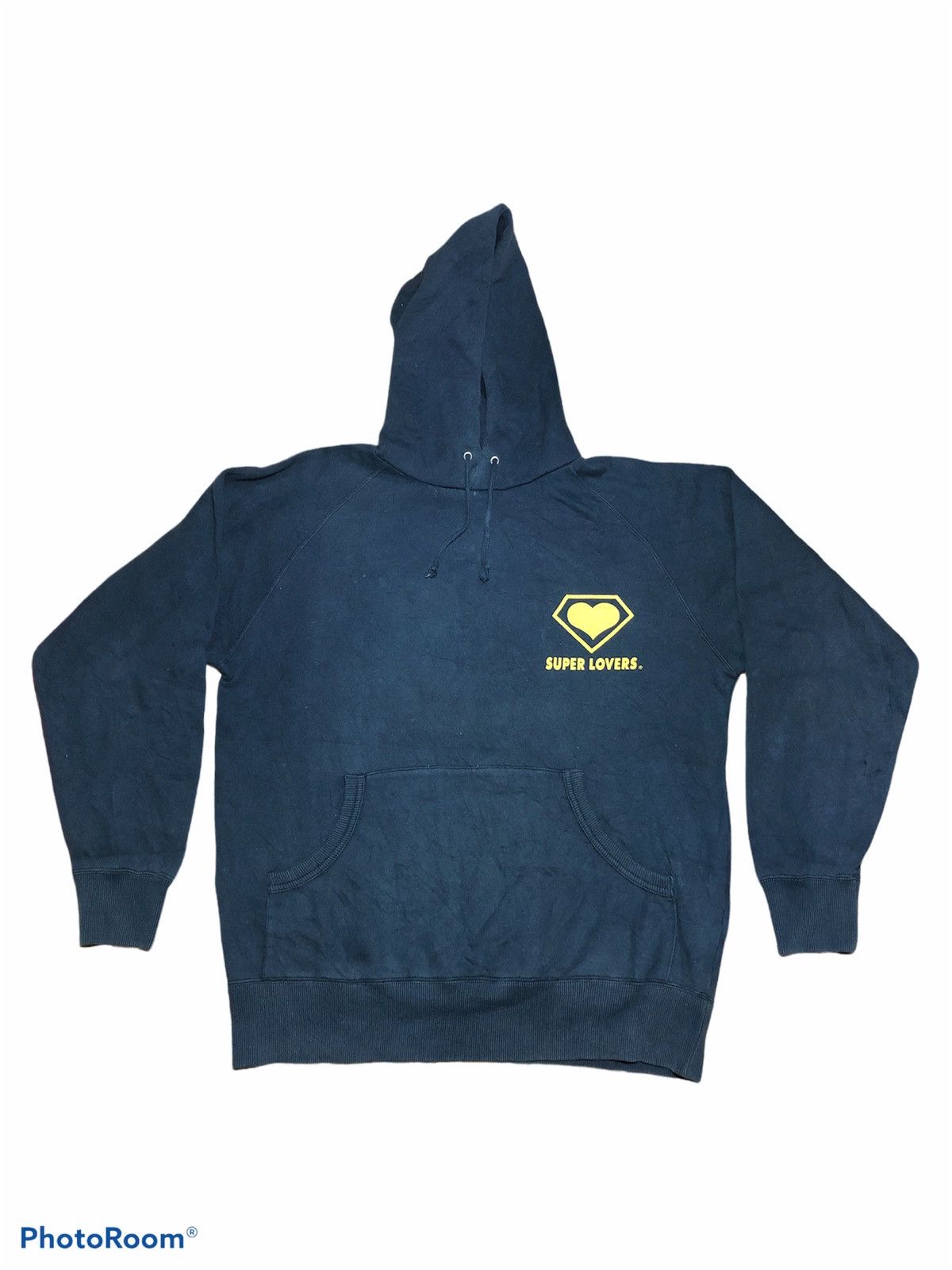Japanese Brand SUPER LOVERS JAPAN HOODIE BLUE FADED Size US L / EU 52-54 / 3 - 1 Thumbnail
